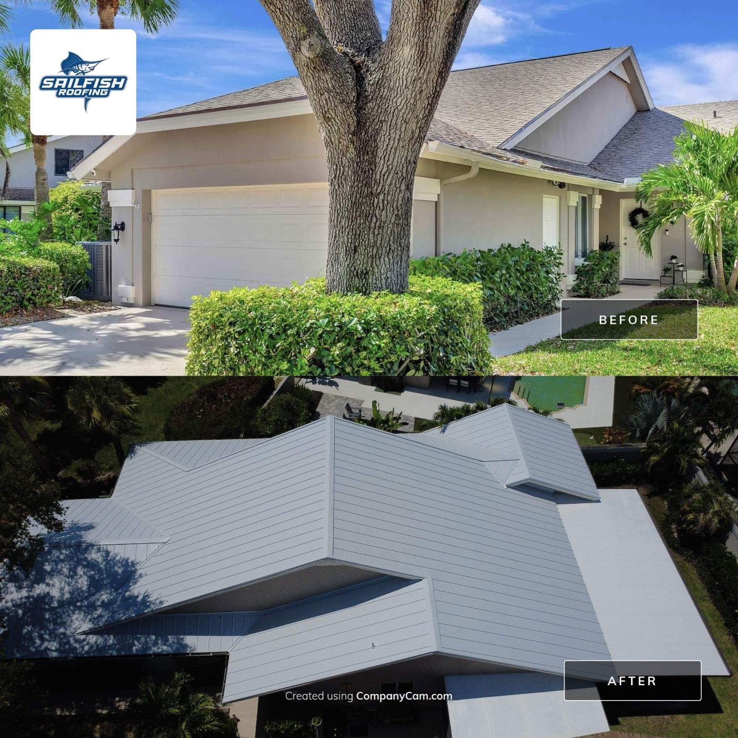 Kynar (Color Coated) Standing Seam Metal Roof Replacement by Sailfish Roofing
