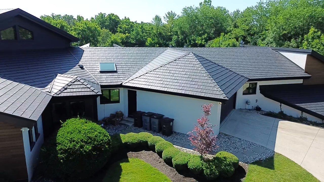 Black Frost Metal Shake Roof & Modern Exterior Renovation – Fort Wayne, IN by 4Ever Metal Roofing
