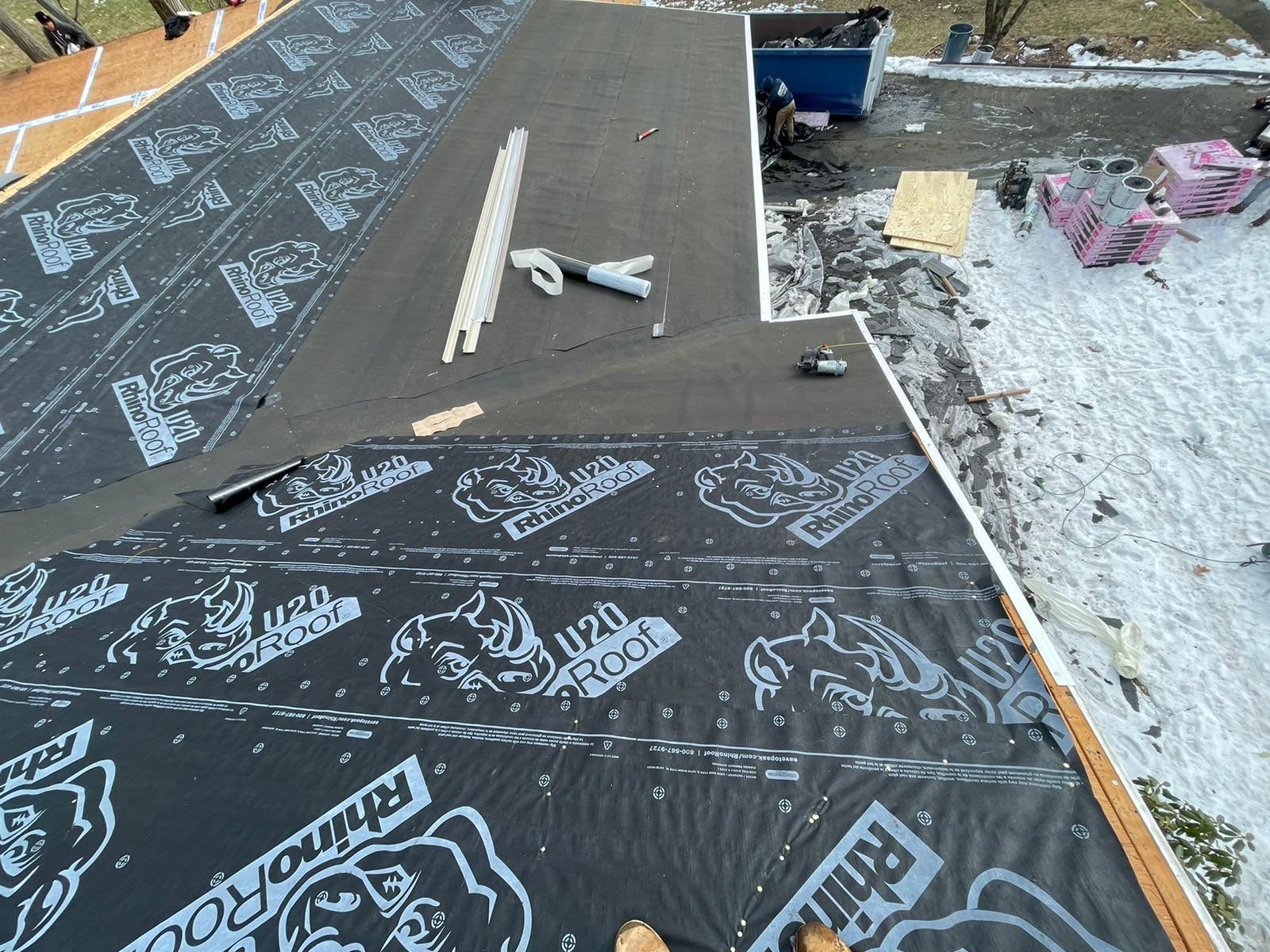 Residential Roofing Installation using Owens Corning Duration Estate Gray by A Plus Exterior