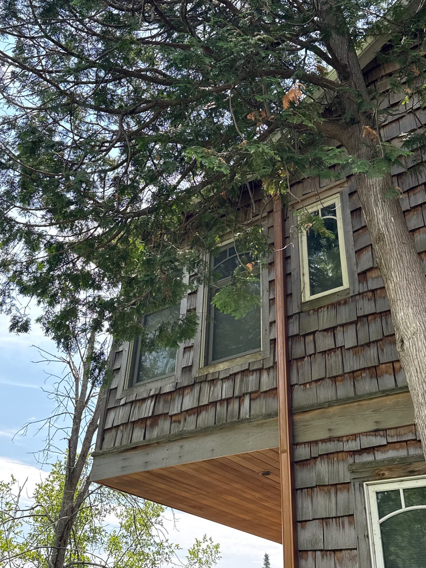 Coppertone Gutter and Downspout Installation in Empire, Michigan by Rainbow Seamless Systems