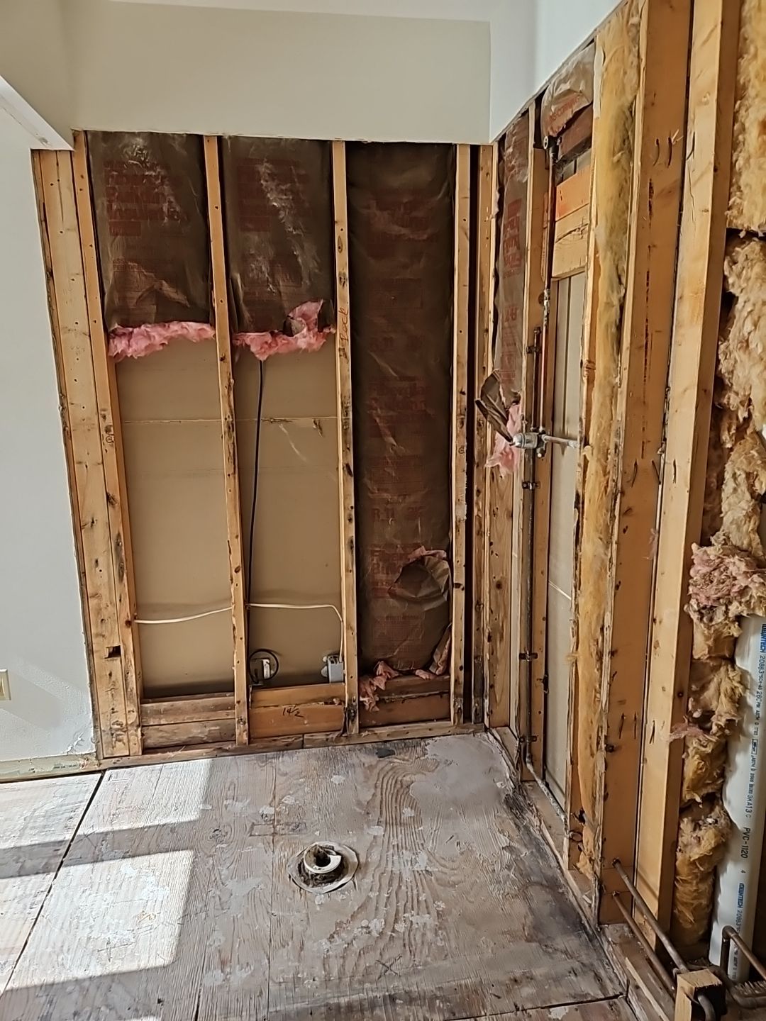 Full Bathroom Remodel, customer painting themselves by The Shower Company