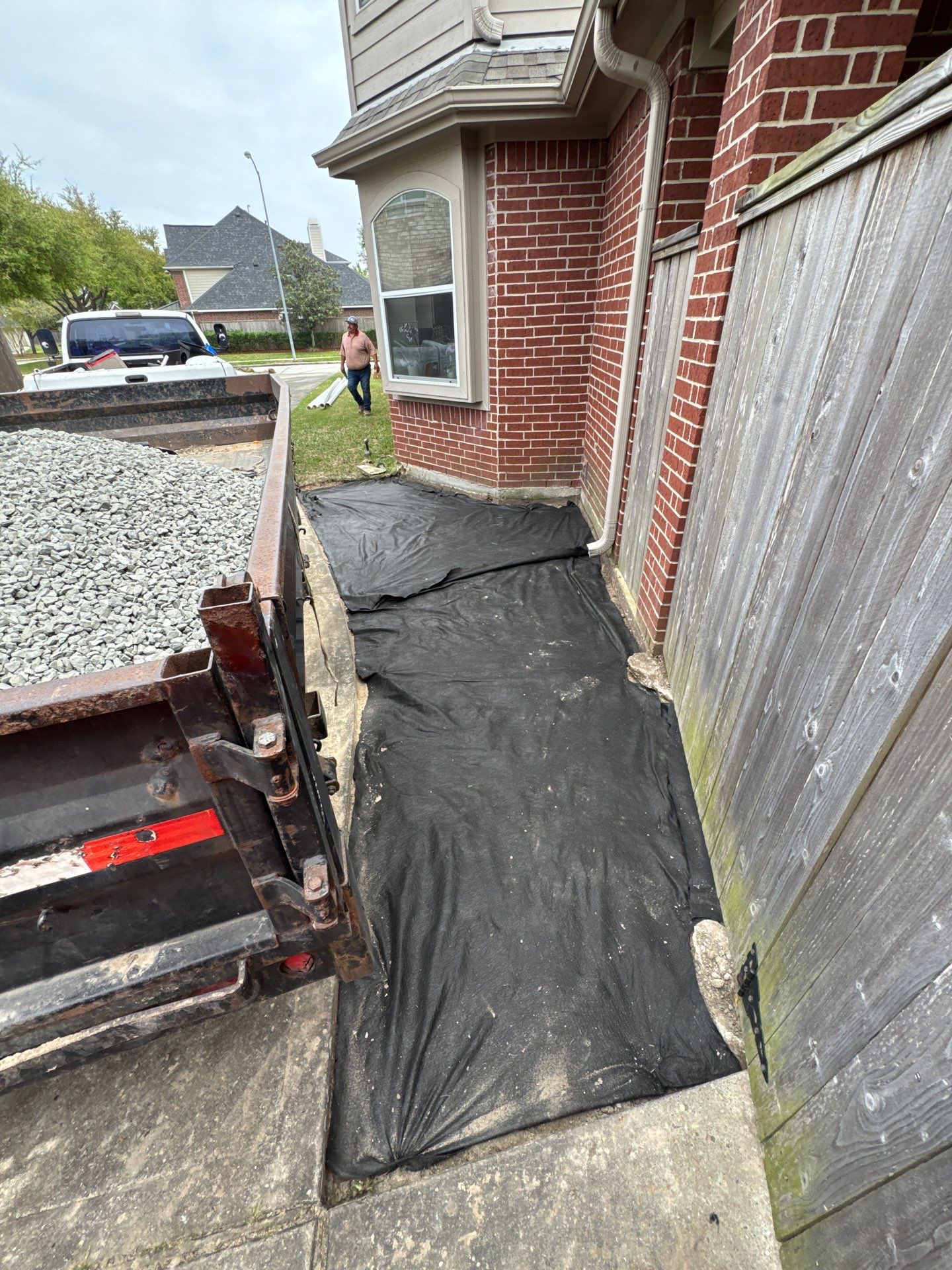 🌟 Steven’s Garage & Backyard Drainage Makeover by Texas Urban Elements