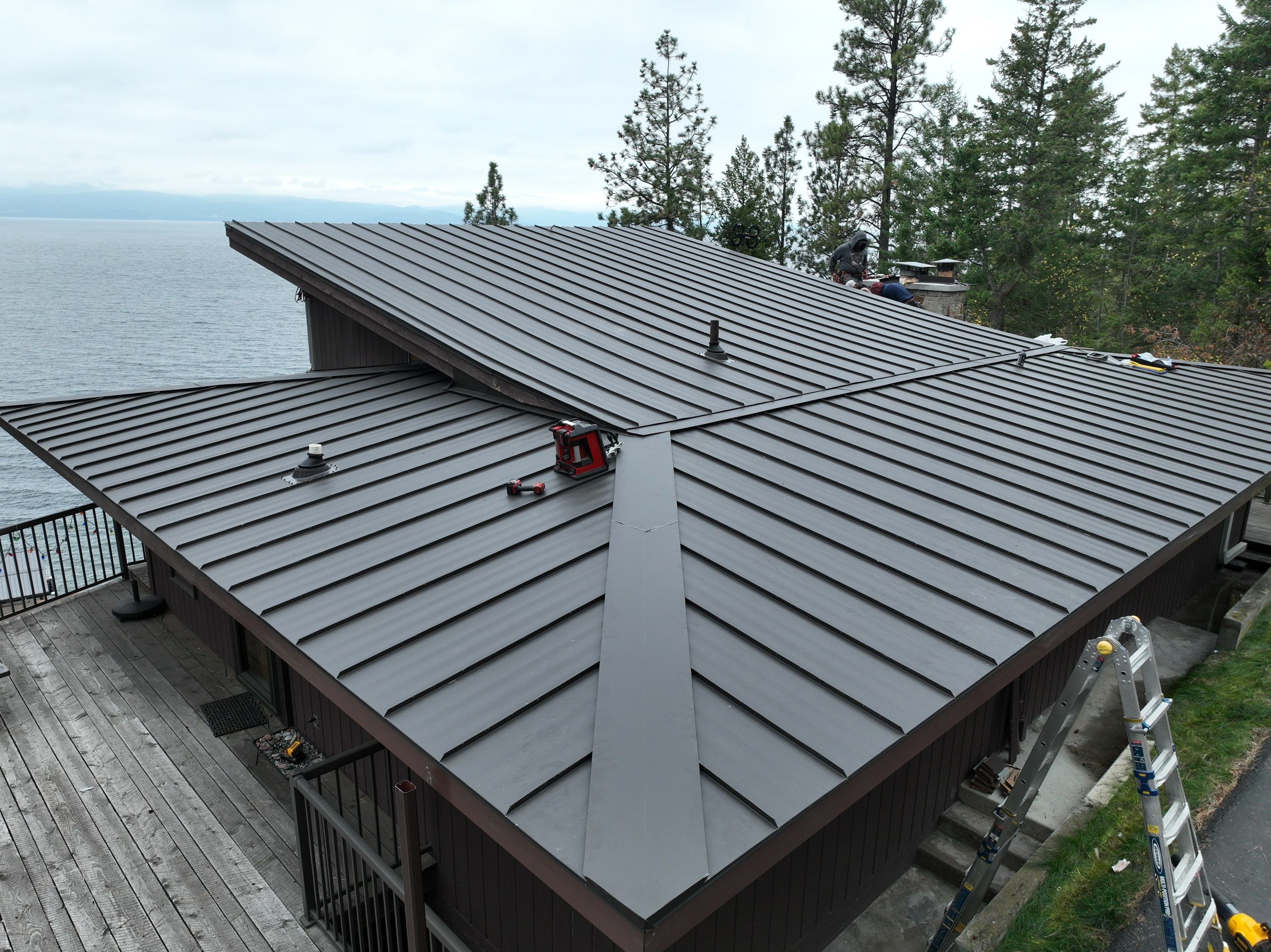 CMG ULG Mechanical Lock Standing Seam - Dark Bronze  by Montana Roofing Solutions