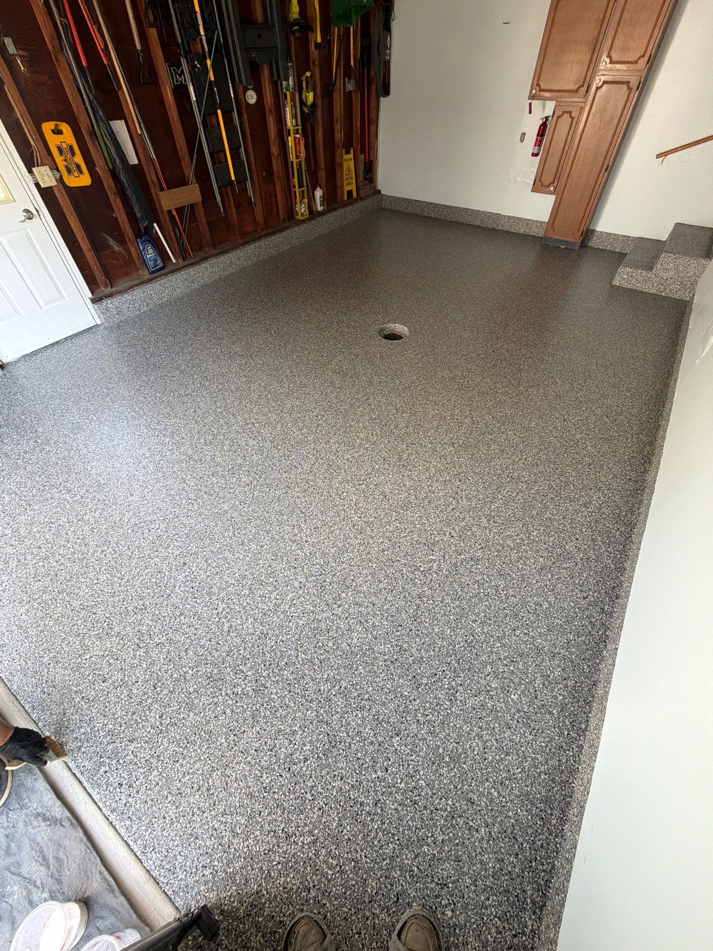 Basalt Epoxy Flake Floor Coating for Muskegon Residential Garage by Gordon Painting