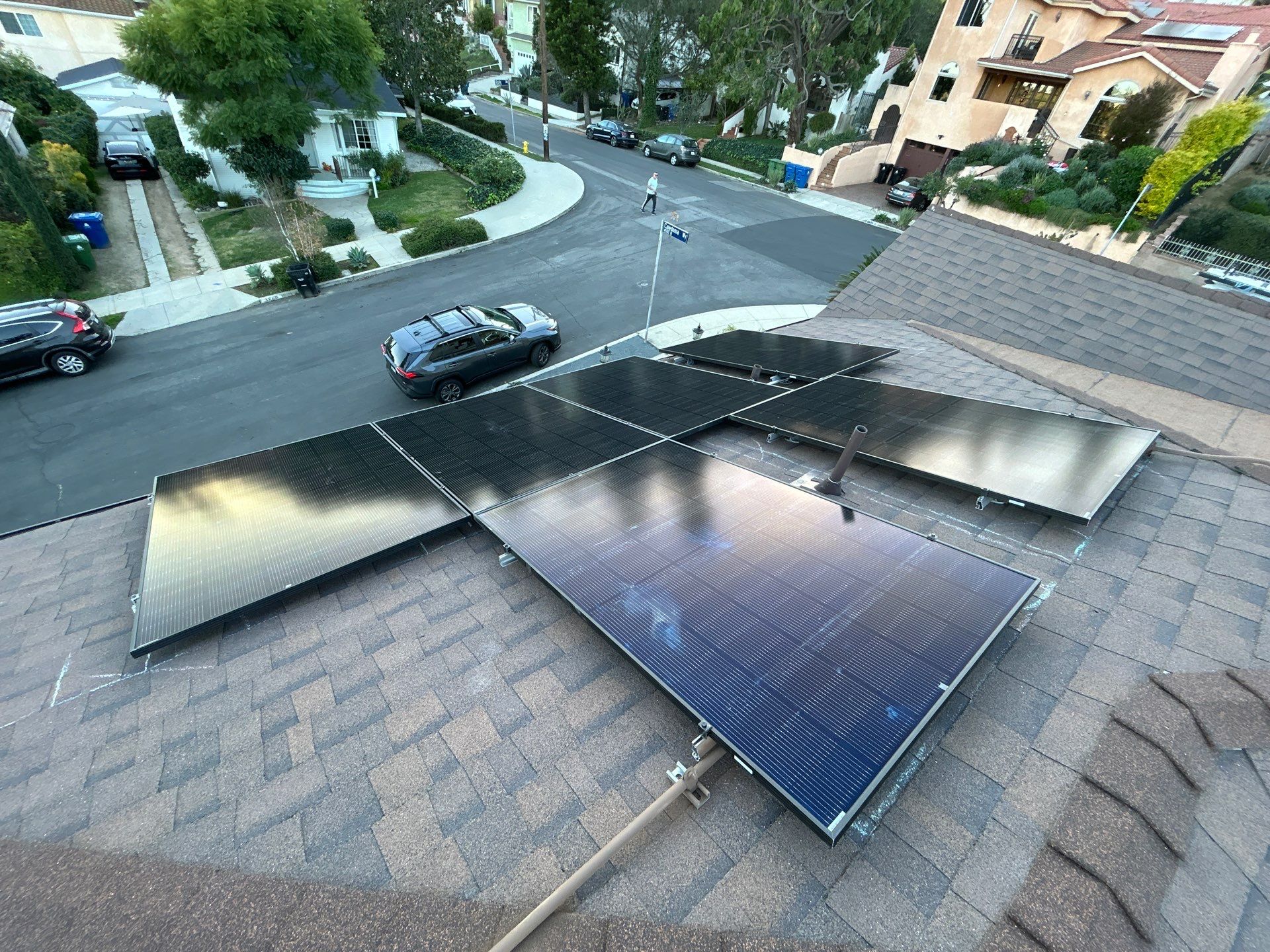 Los Angeles Residential Solar Panel Installation with Enphase Microinverters by AWS Solar