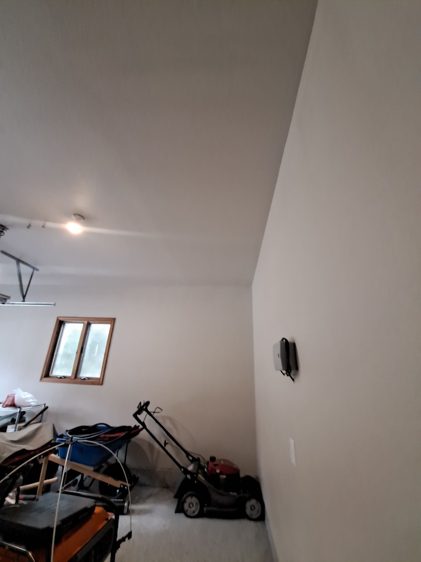 Garage dry wall repair/ re-texture, re-paint by Gordon Painting