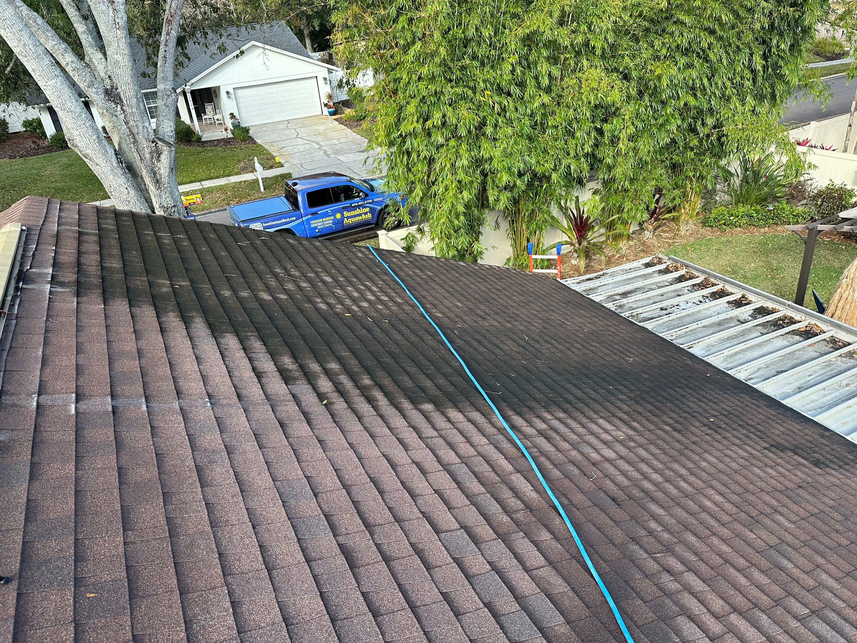 Roof Cleaning Service & Travertine Paver Cleaning by Sunshine AquaWash