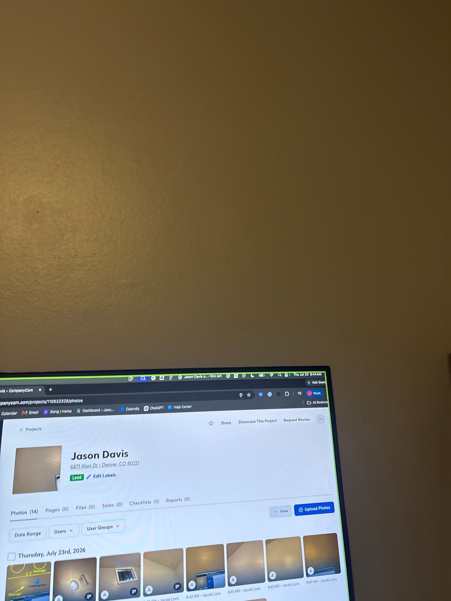 Interior Ceiling and Drywall Repair in Denver by CompanyCam Sales Demo
