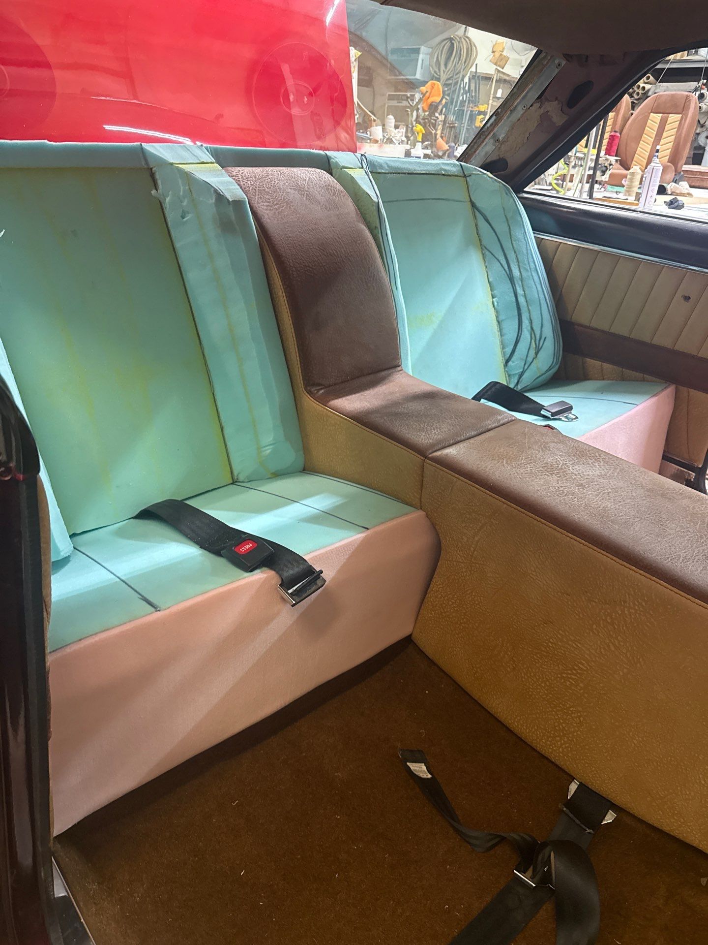 1963 Nova SS Custom Leather Interior  by Rocky Mountain Upholstery Co