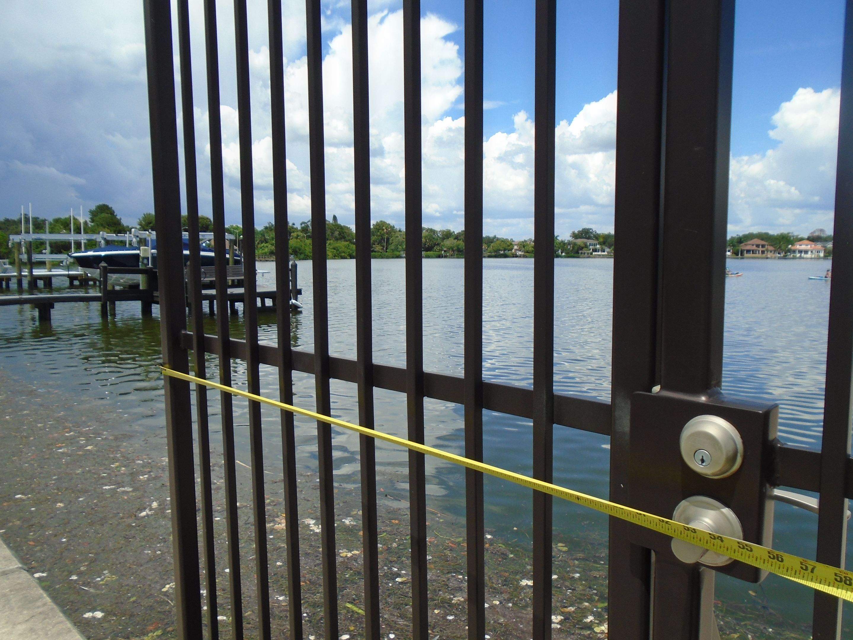 Aluminum Fence Installation using 3 Rail Aluminum Puppy Picket Fence by Asap fence and gates, LLC
