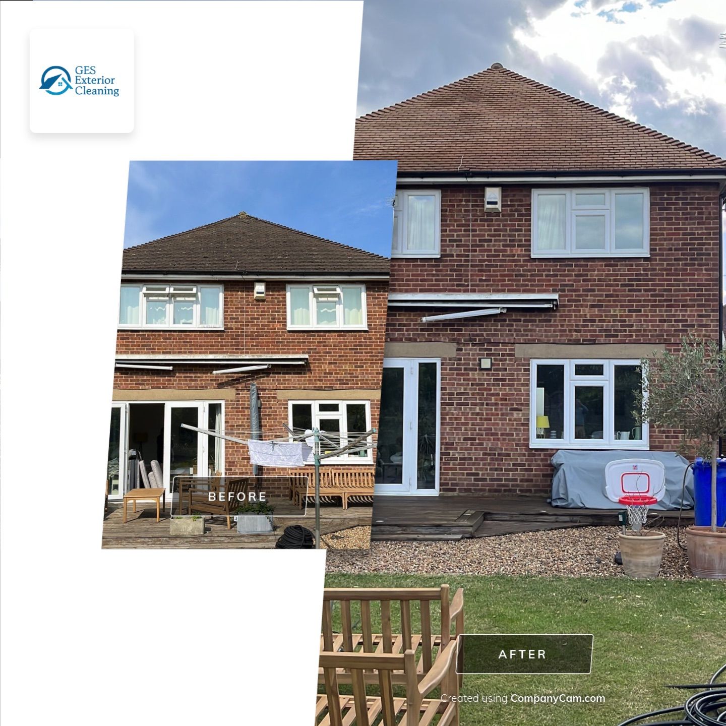 Roof Clean - Biocide Treatment using Mosmatic FSC and Biocide by Ges Exterior Cleaning ltd
