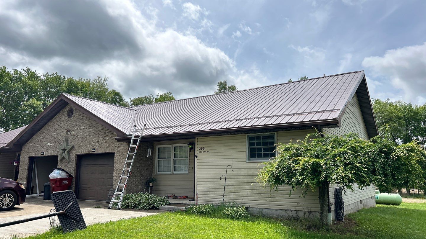 Residential Roofing Installation using Performance Panel Metal - Coca Brown by RoofX 