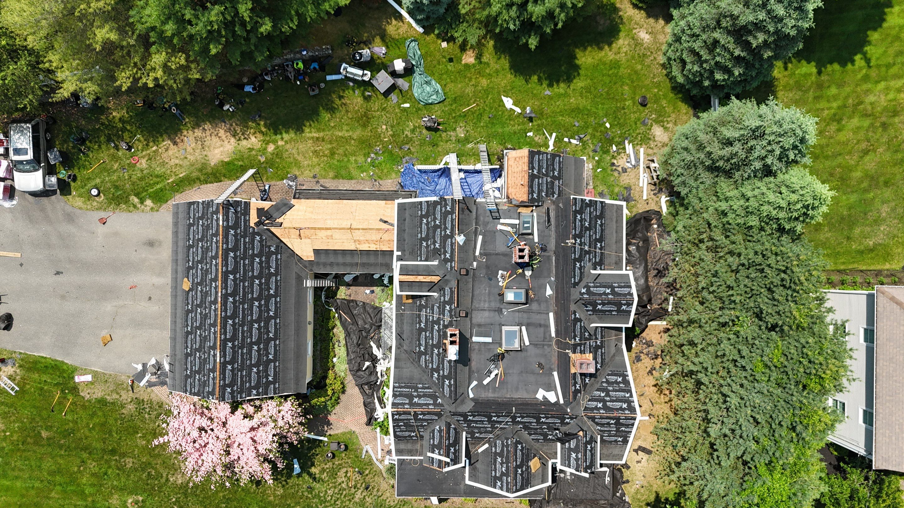 Full Roof Replacement & EPDM Restoration – North Andover, MA by Mighty Dog Roofing of Greater Middlesex County
