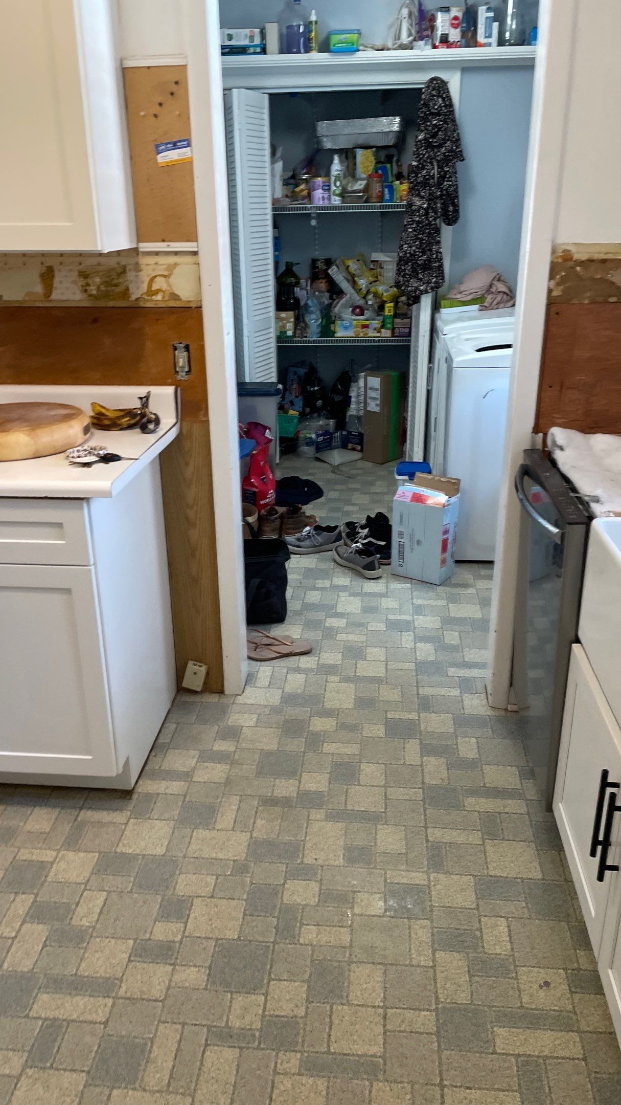 Kitchen Backsplash and Herringbone Tile Floor Remodel by Footprints Floors of Coastal Carolina