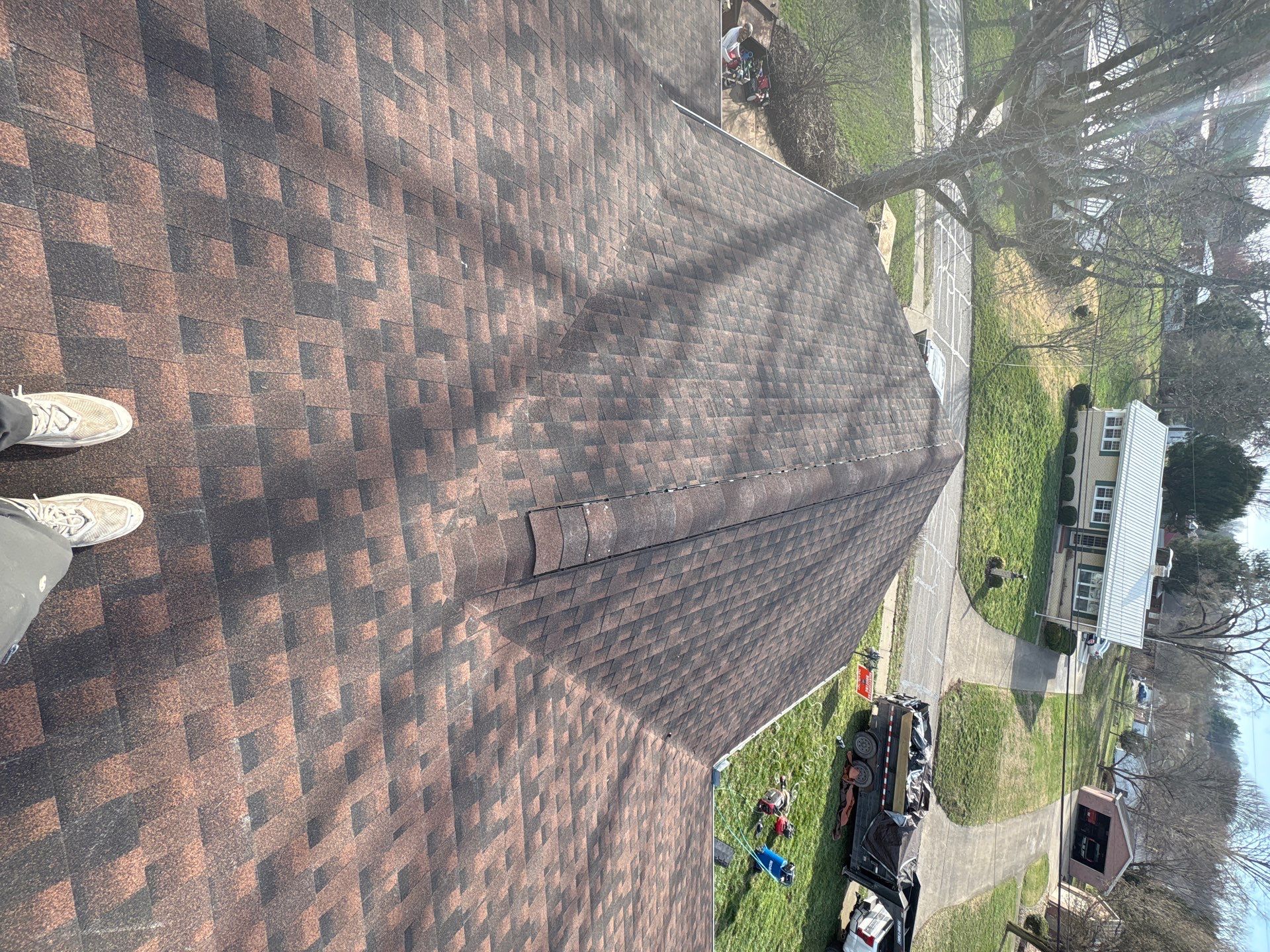 Residential Roofing Installation using GAF TImberline HDZ Hickory by Rainstoppers Roofing