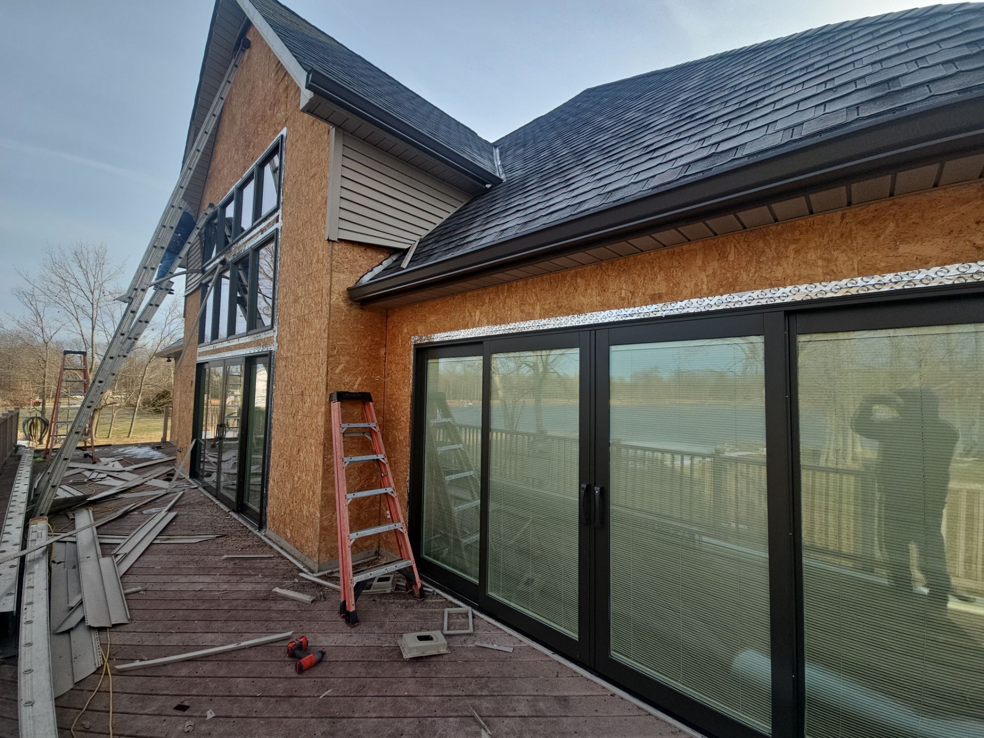 Siding Installation using James Hardie Board & Batten and James Hardie Shakes by Koontz Construction