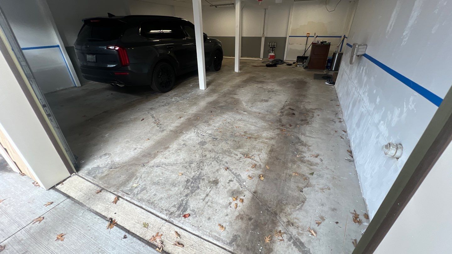 Garage Coating using Polyaspartic  by Cleveland Concrete Coatings 
