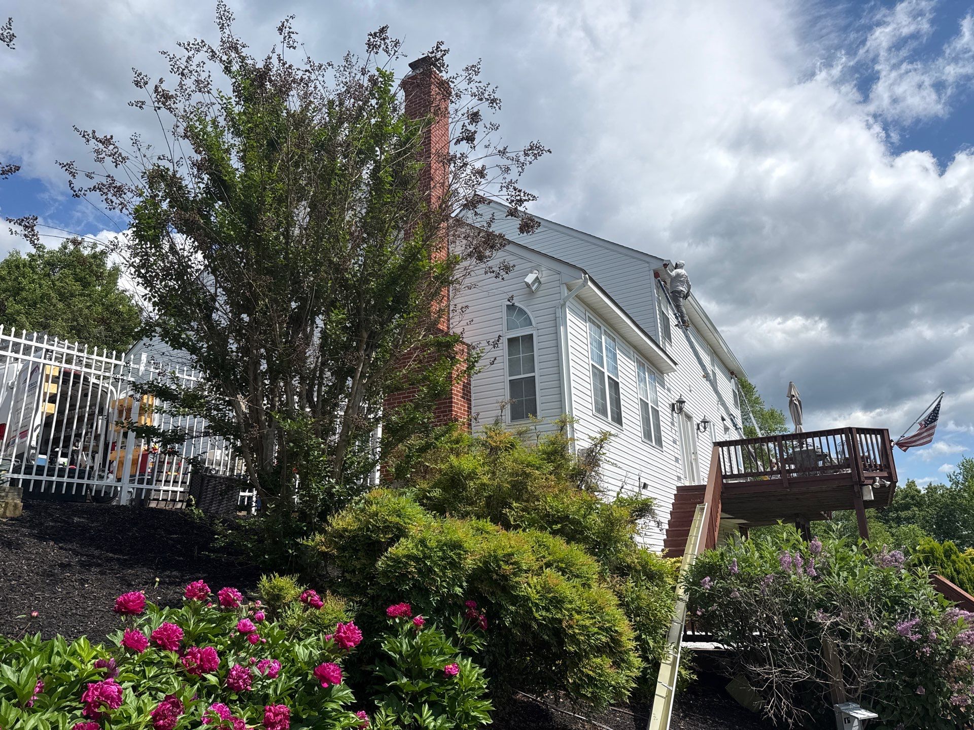 Gutter Installation using 6" Seamless Gutters by Matter Roofing & Construction