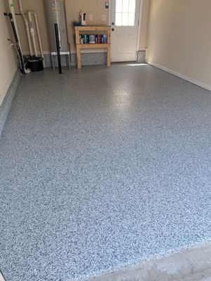 Garage Floor Coating using Gravel