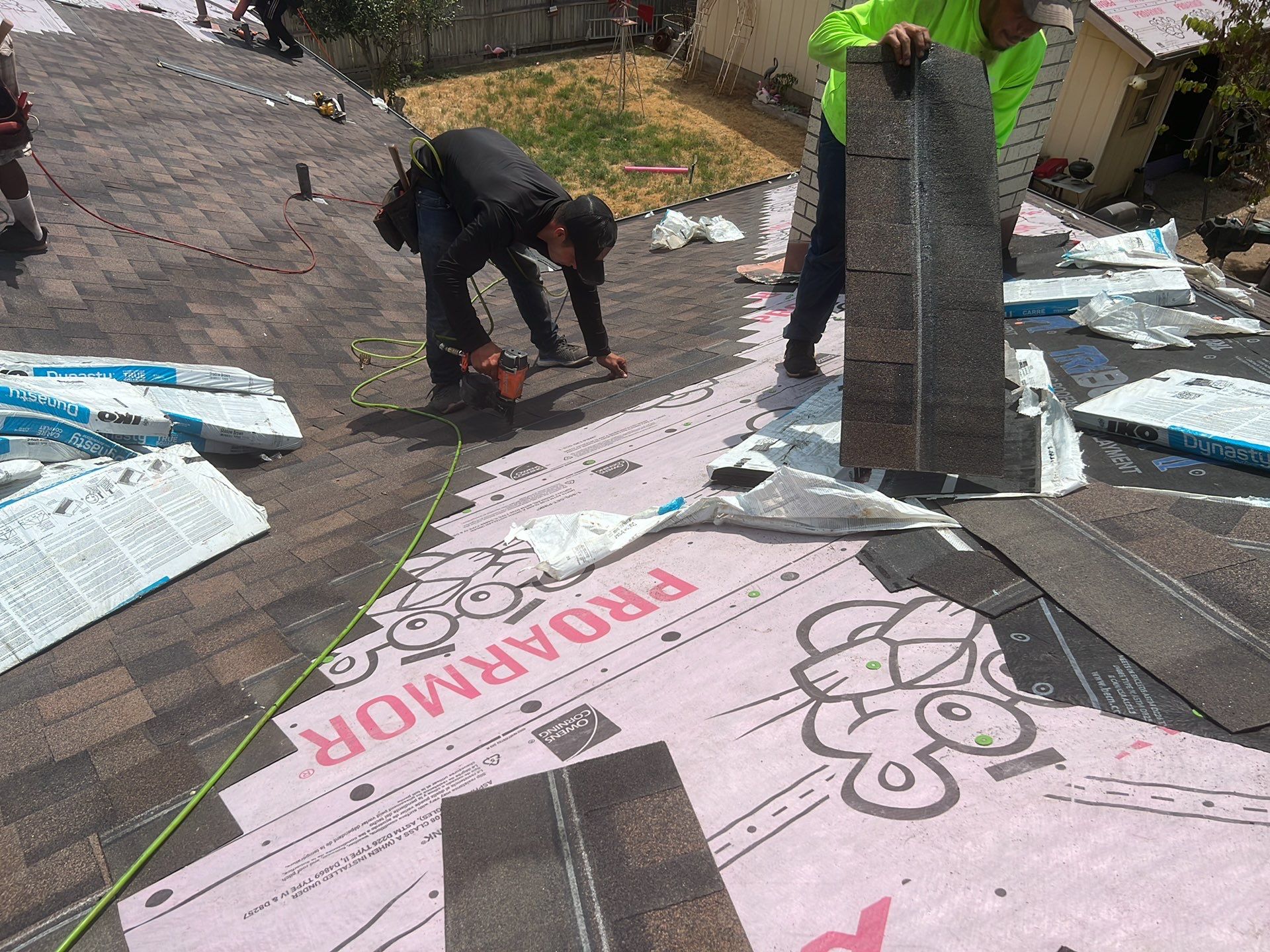 Full Asphalt Shingle Roof Replacement and Seamless Gutter Installation in Fredericksburg by Caliber Restoration LLC