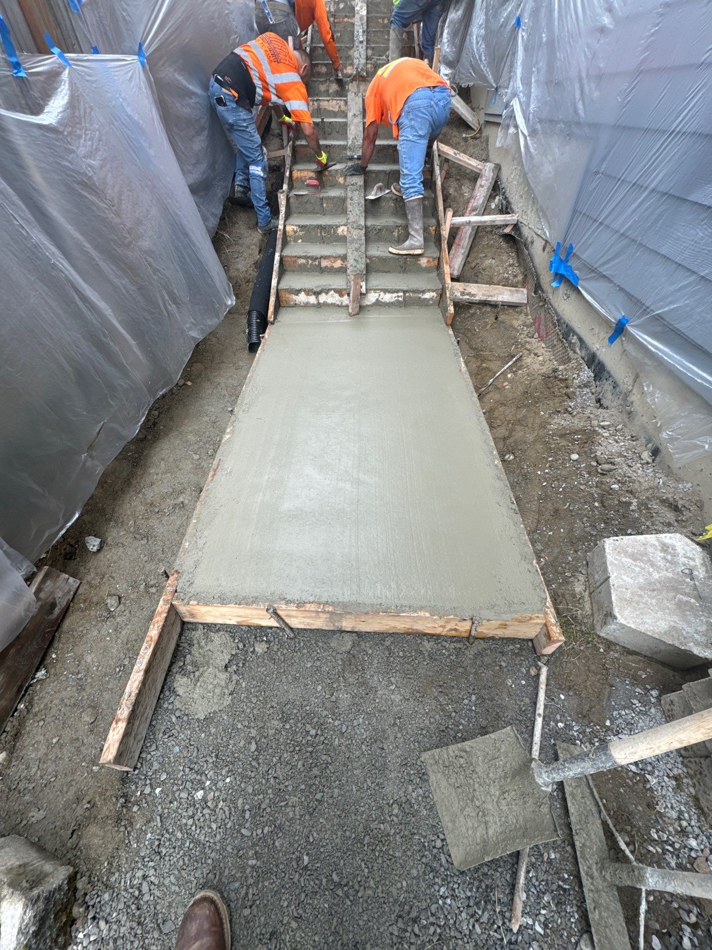 Jireh Outdoor Projects | Concrete Stair Repair and Retaining Wall by Jireh Asphalt & Concrete Inc 