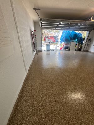 Garage Floor Coating using Outback Flake