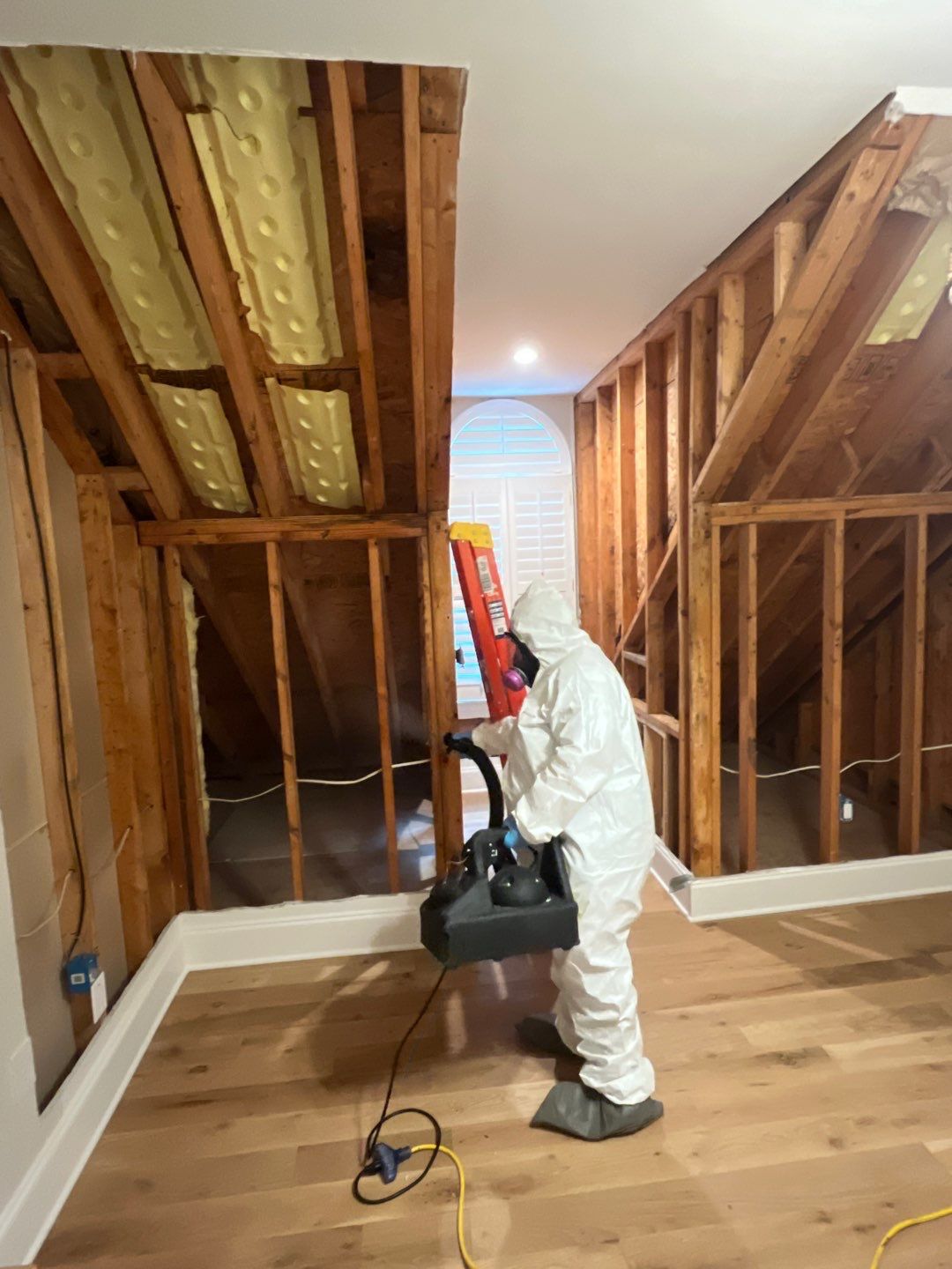 Bedroom mold remediation & Interior restoration by EAS Environmental, LLC.