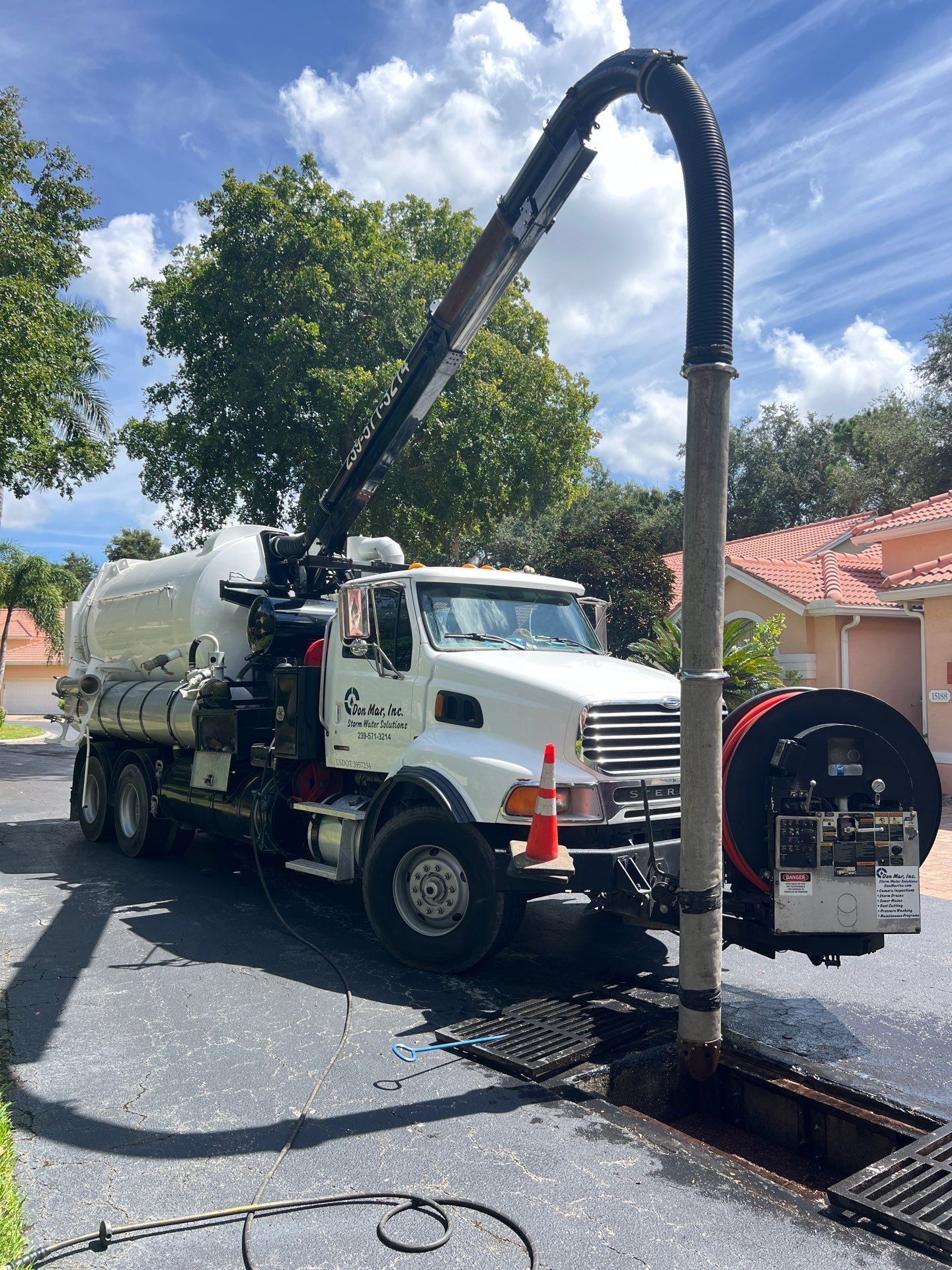 Naples Community Stormwater Catch Basin Cleaning by APS Power & Water