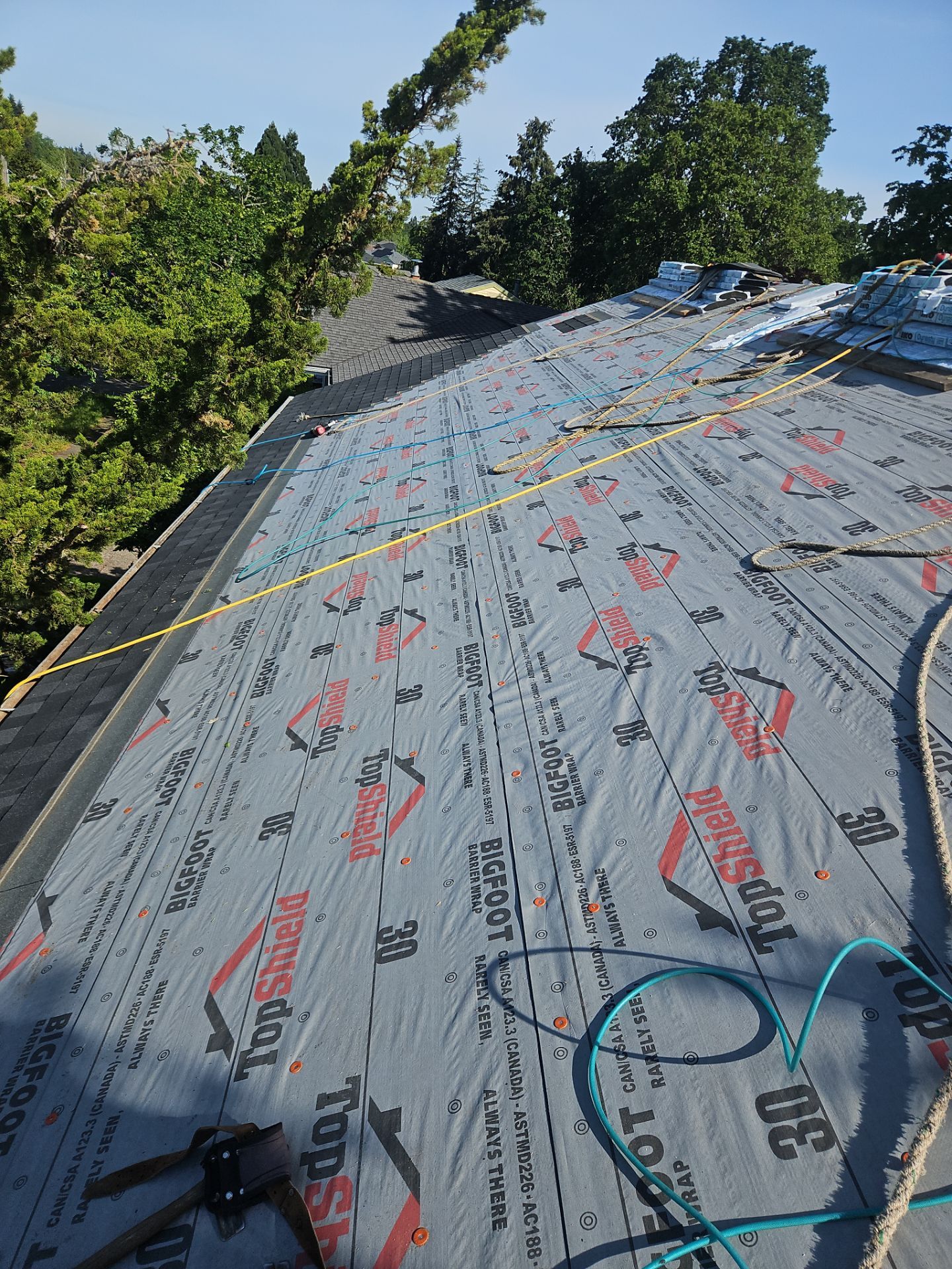 Residential Roofing Installation using IKO Dynasty (Color: Granite Black) by Orezona Building & Roofing Company, Inc.