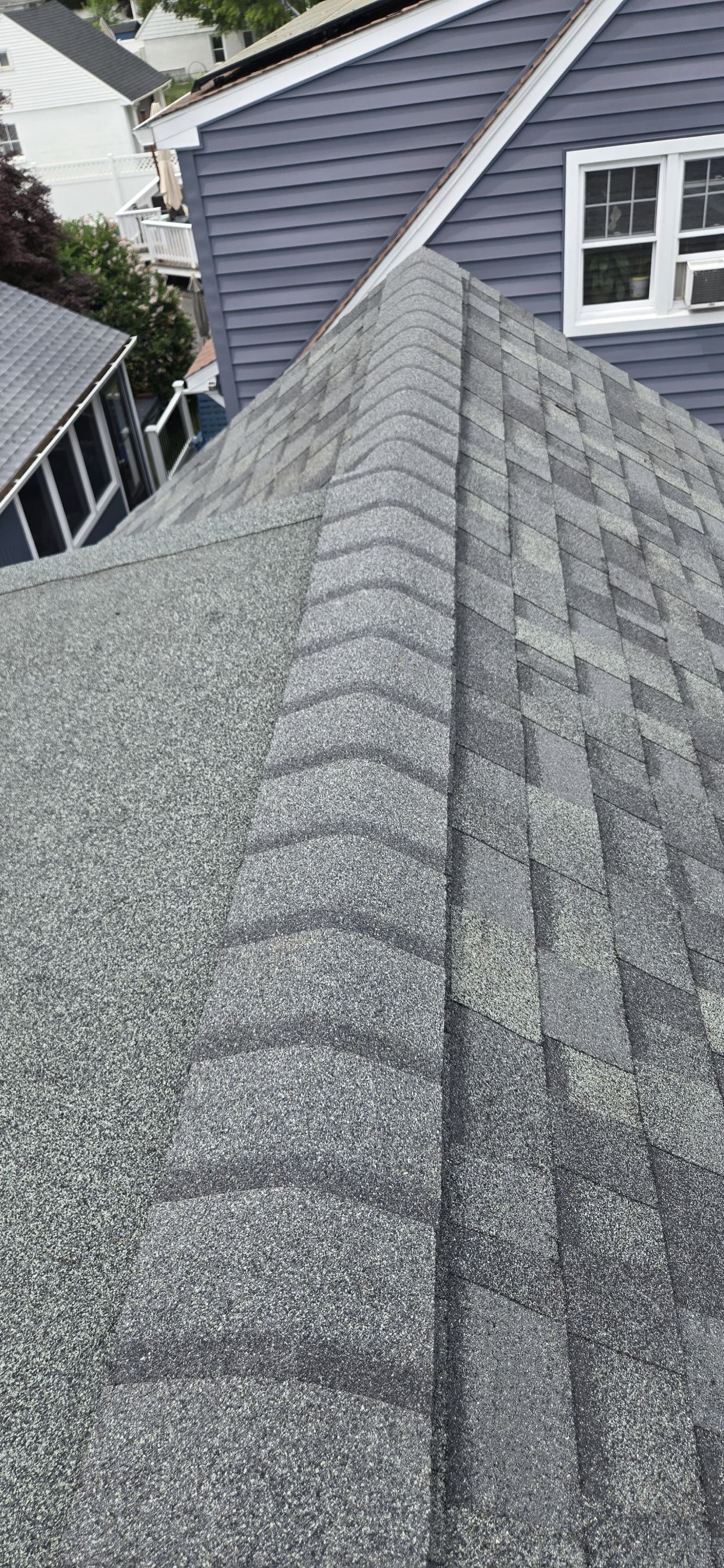 Residential Roofing Replacement Featuring Owens Corning Estate Gray Shingles in Milford by A Plus Exterior