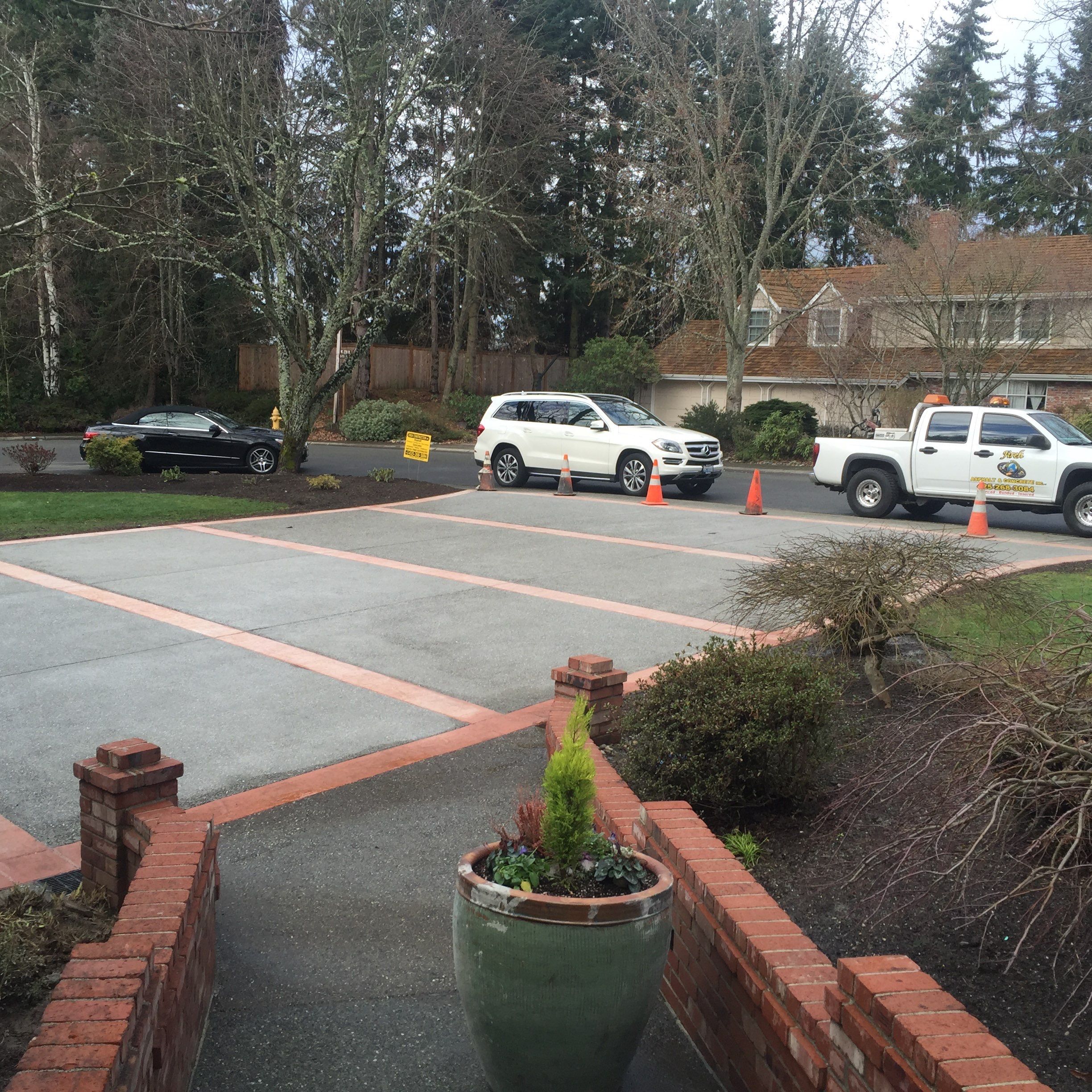 Custom Aggregate Driveway and Stamped Finish  by Jireh Asphalt & Concrete Inc 
