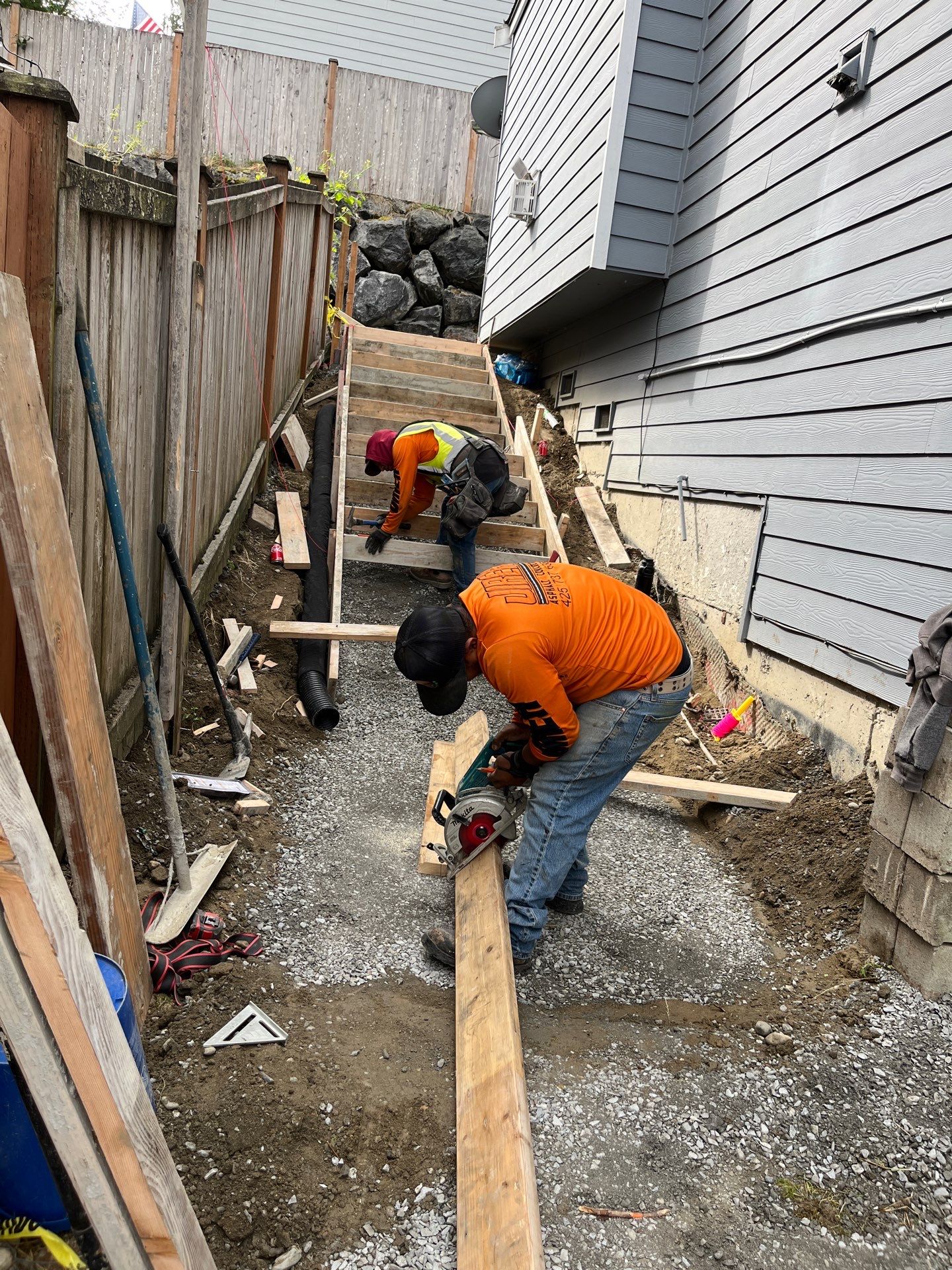 Jireh Outdoor Projects | Concrete Stair Repair and Retaining Wall by Jireh Asphalt & Concrete Inc 