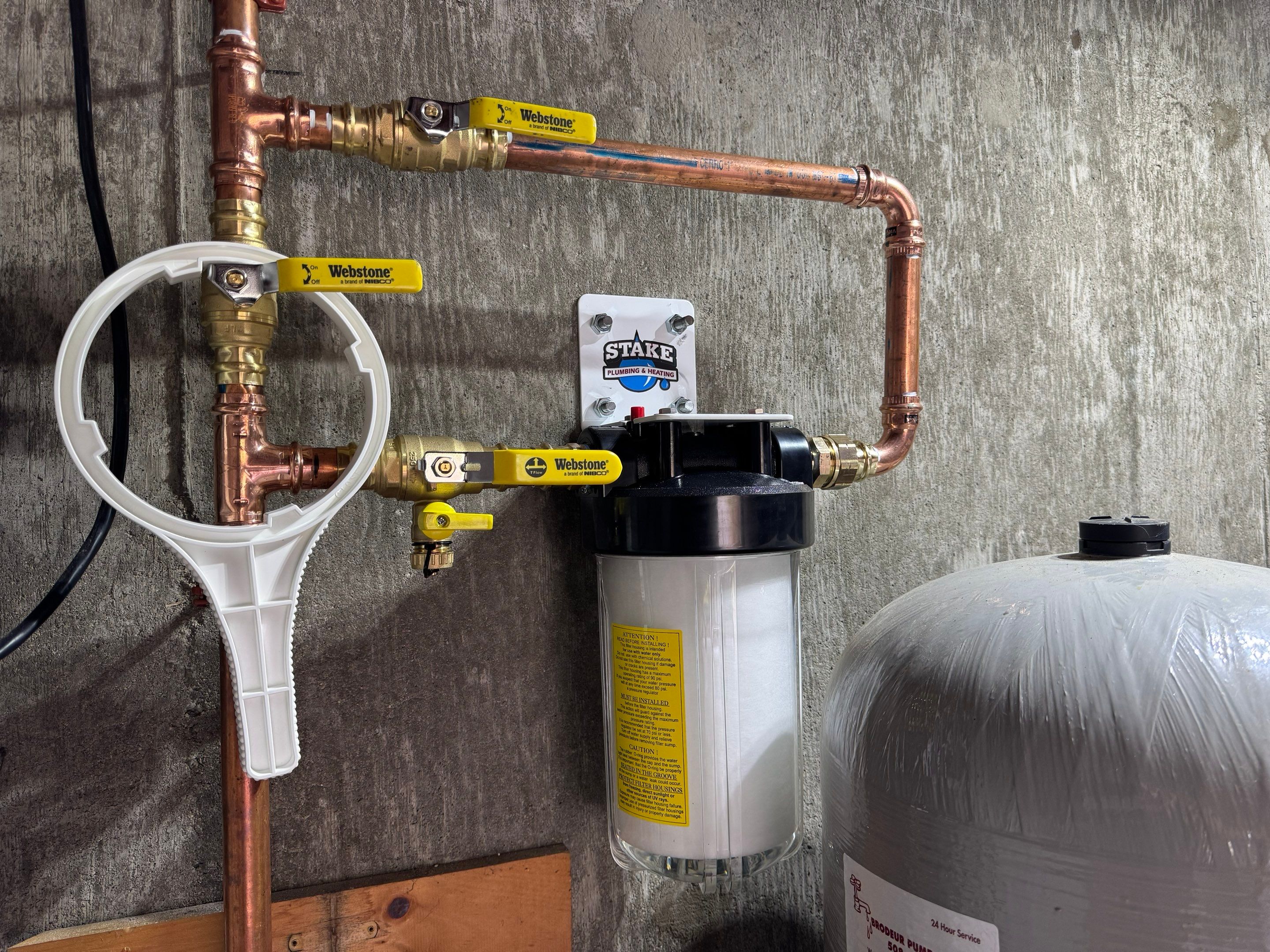Water Filter Installation by Stake Plumbing and Heating