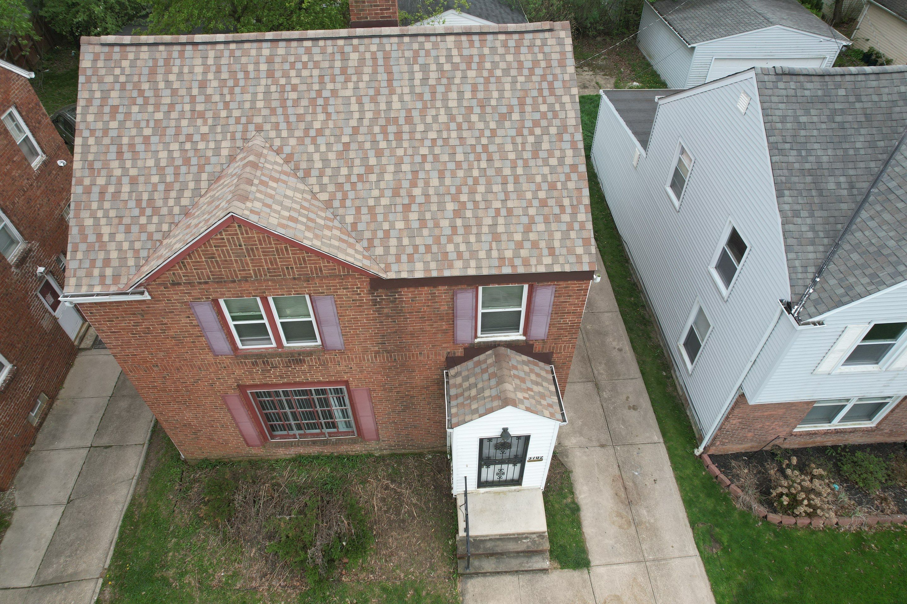 Storm Restoration - Roof Replacement using GAF Timberline HDZ Golden Harvest in Cleveland Heights by Atlas Roofing & Restoration