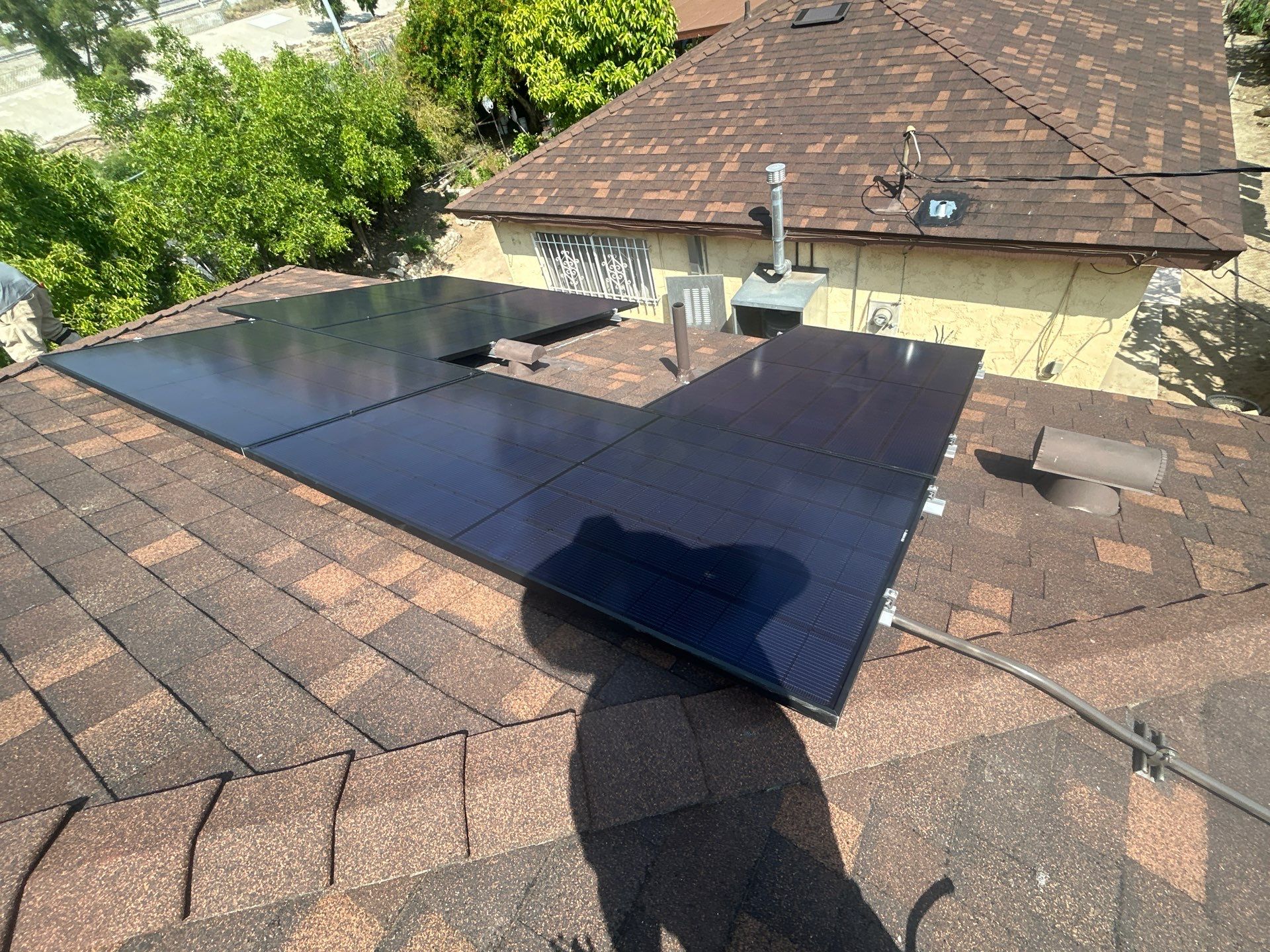 Eight Black Panels Solar Installation in Los Angeles by AWS Solar