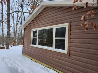 New addition and log siding
