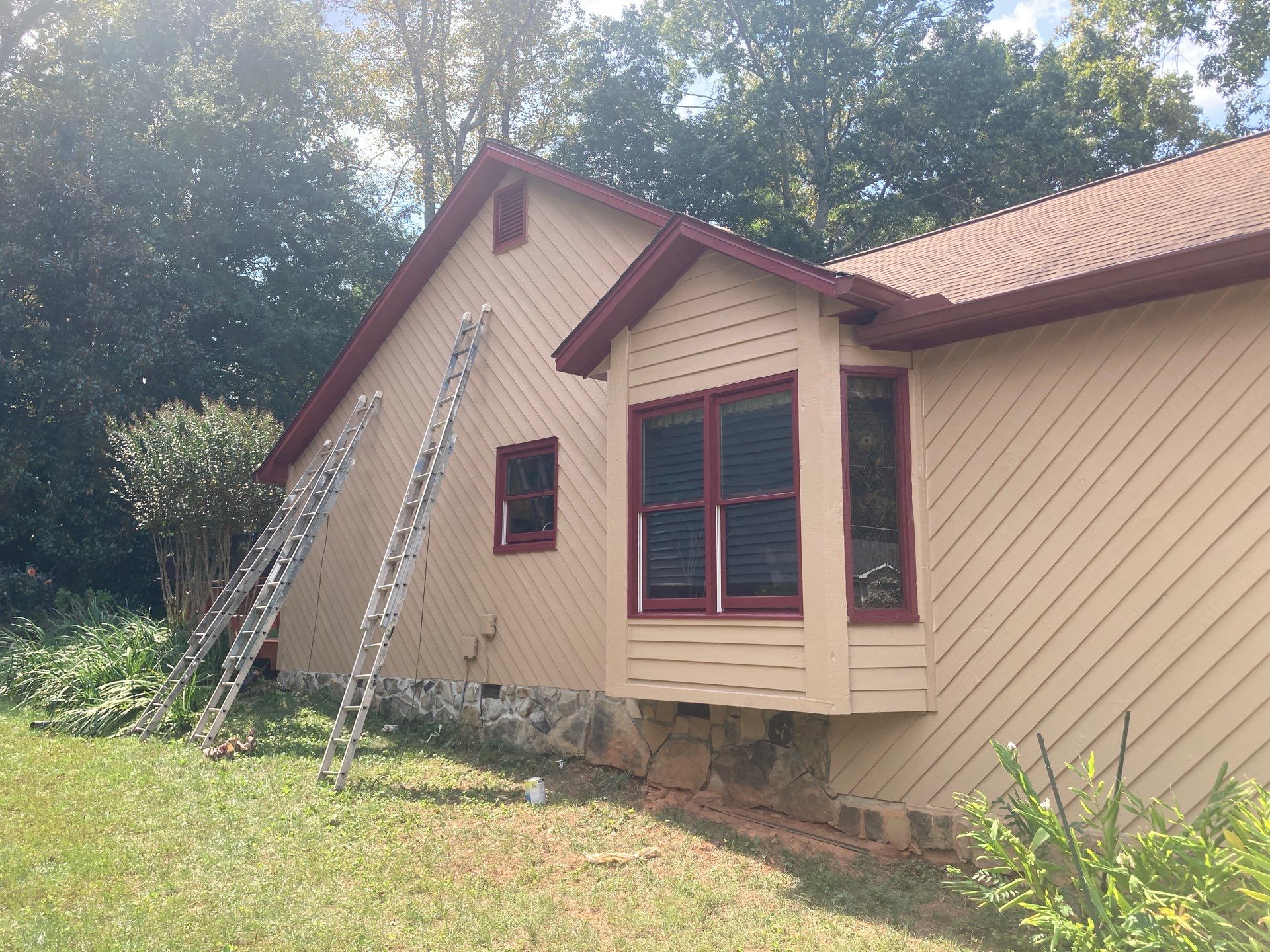 Exterior Painting and Deck Stain in Stone Mountain, GA by Nelson Exteriors