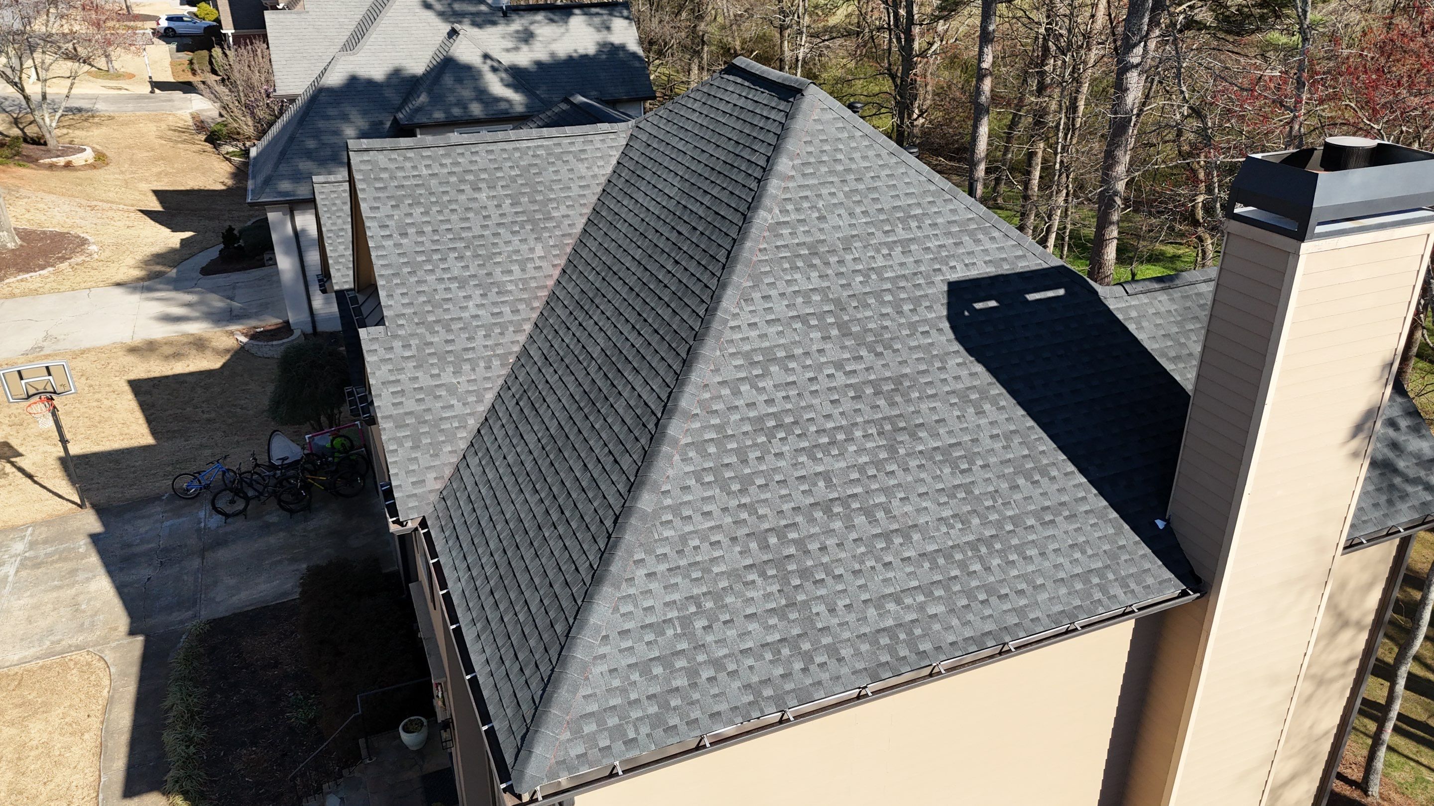 Alpharetta, GA Roof Replacement GAF Timberline HDZ Charcoal by Reset Roofing