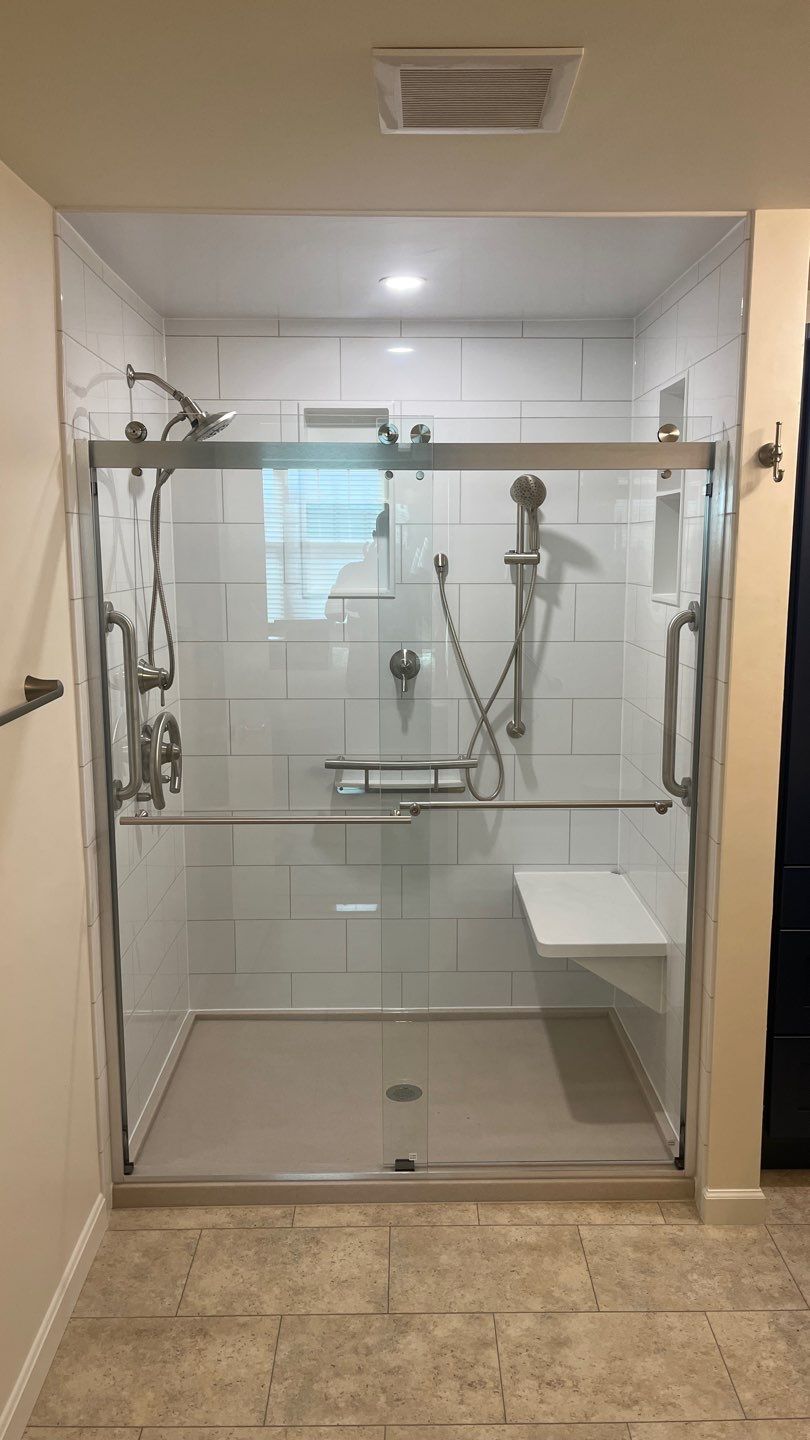 Custom Onyx Shower Base by Bay State Bath