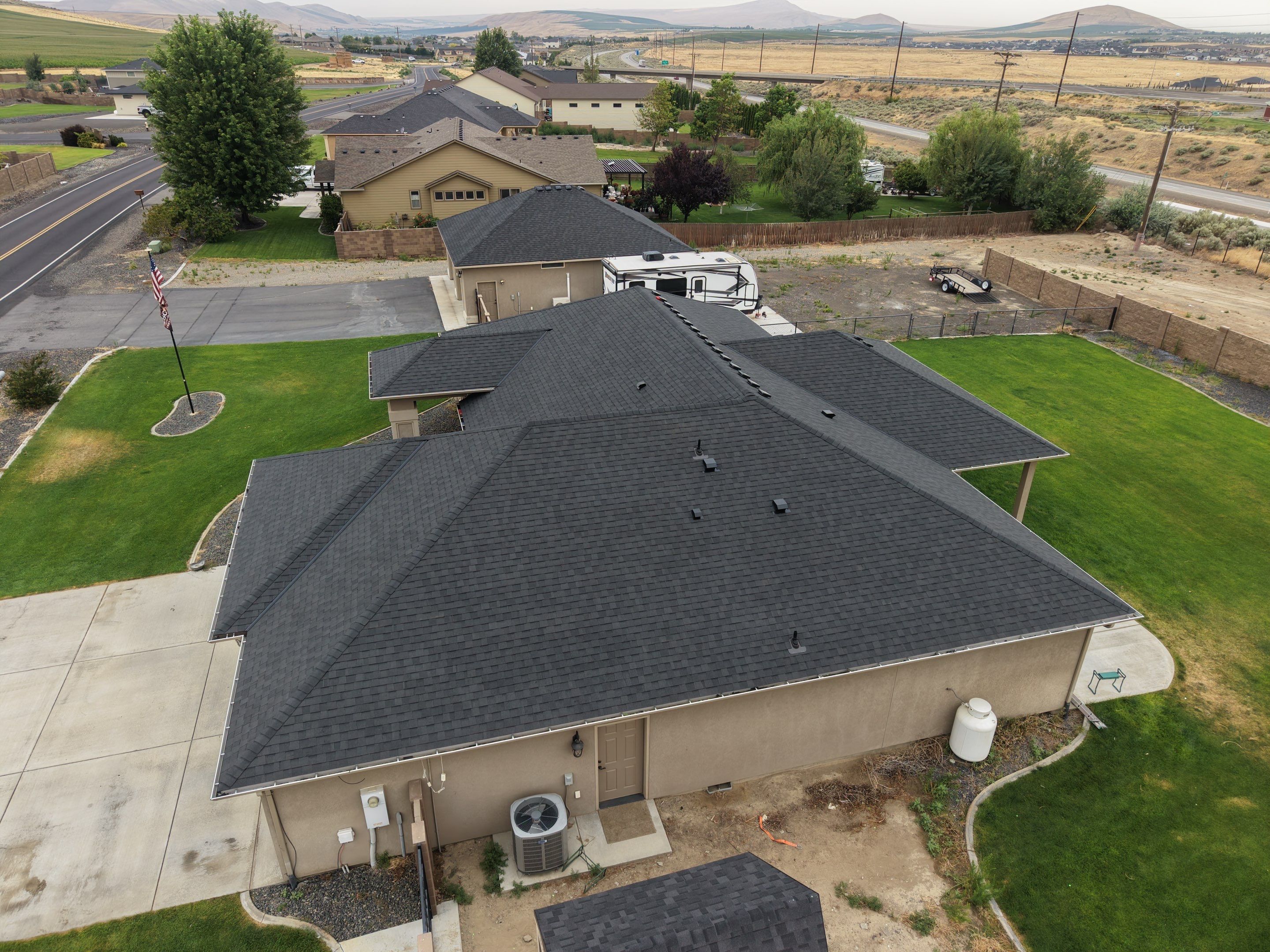 Full Architectural Shingle Roof Installation E Sagebrush Rd Kennewick, WA 99338 The Denali System - Certainteed Landmark® Shingle - Moire Black by Alpine Roofing