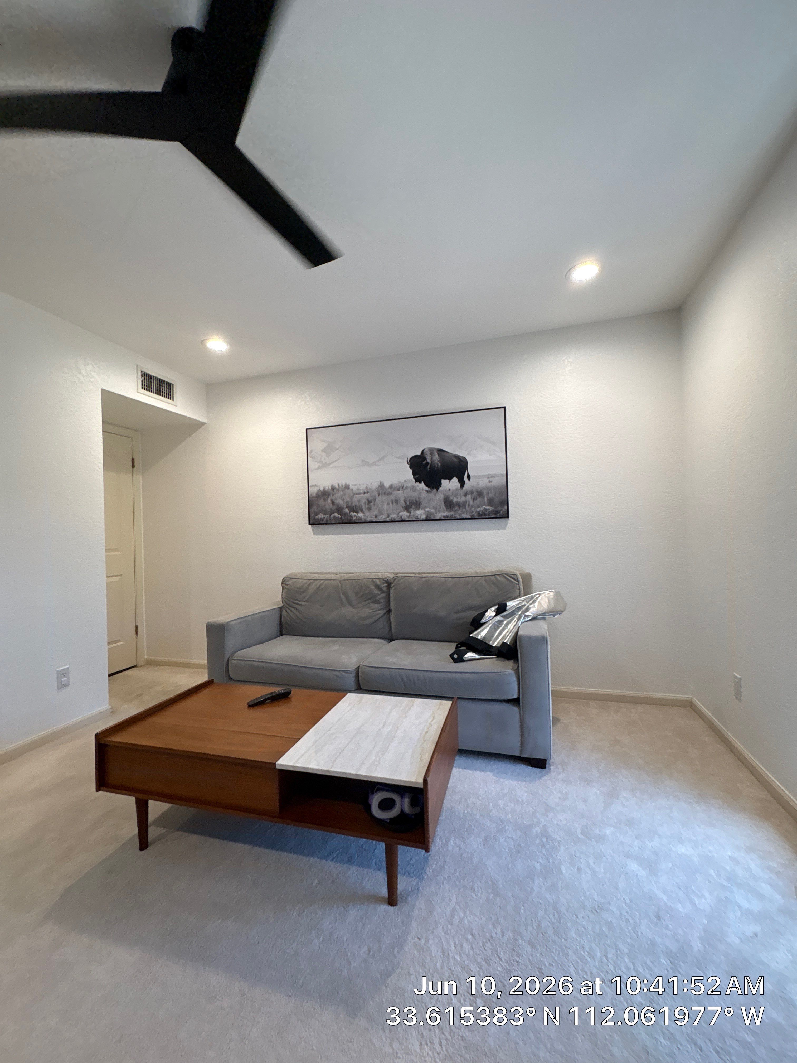 Modern Ceiling Fan and Recessed Lighting Installation in Phoenix by CompanyCam Sales Demo