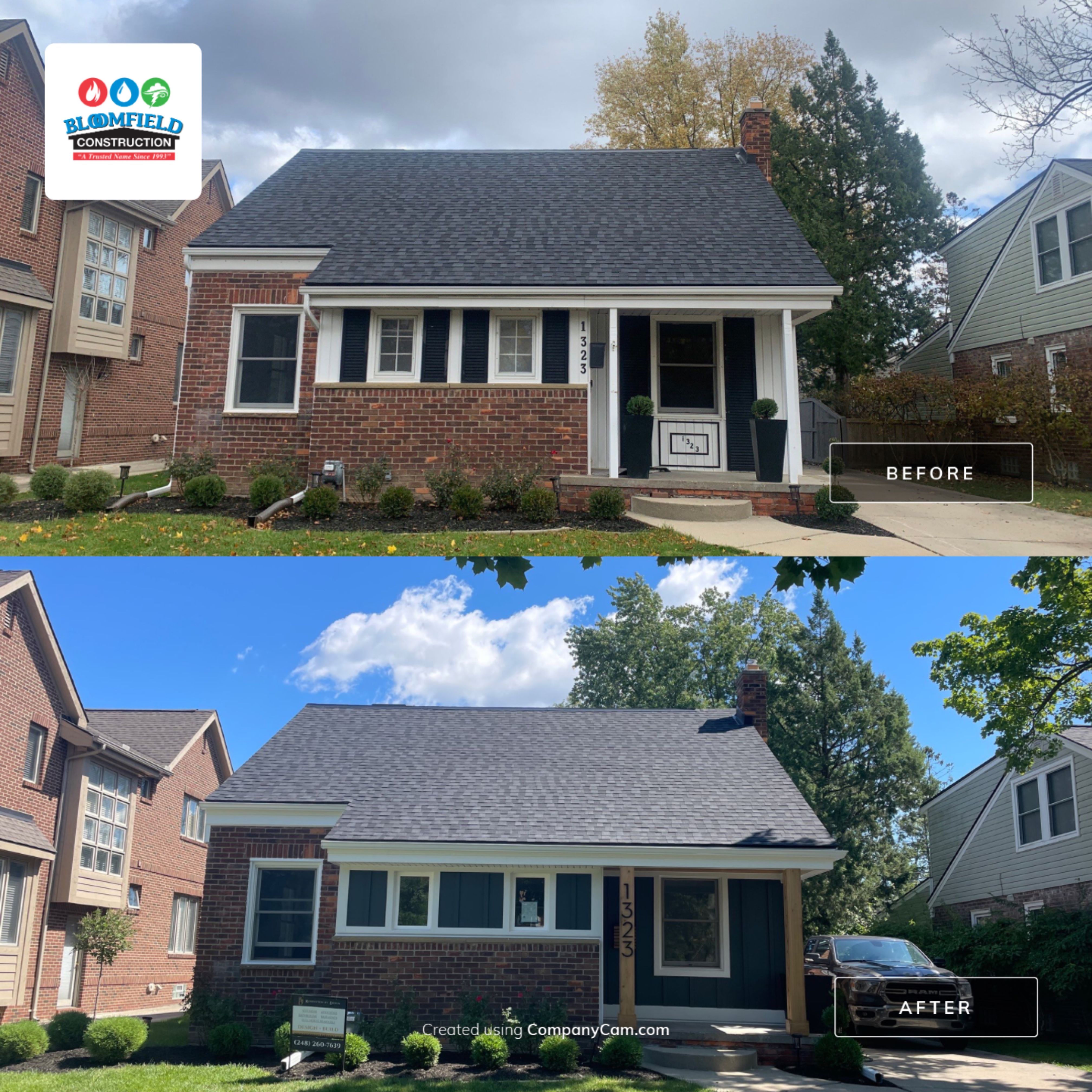 Siding Installation using James Hardie - Private Residence  by Bloomfield Construction & Restoration