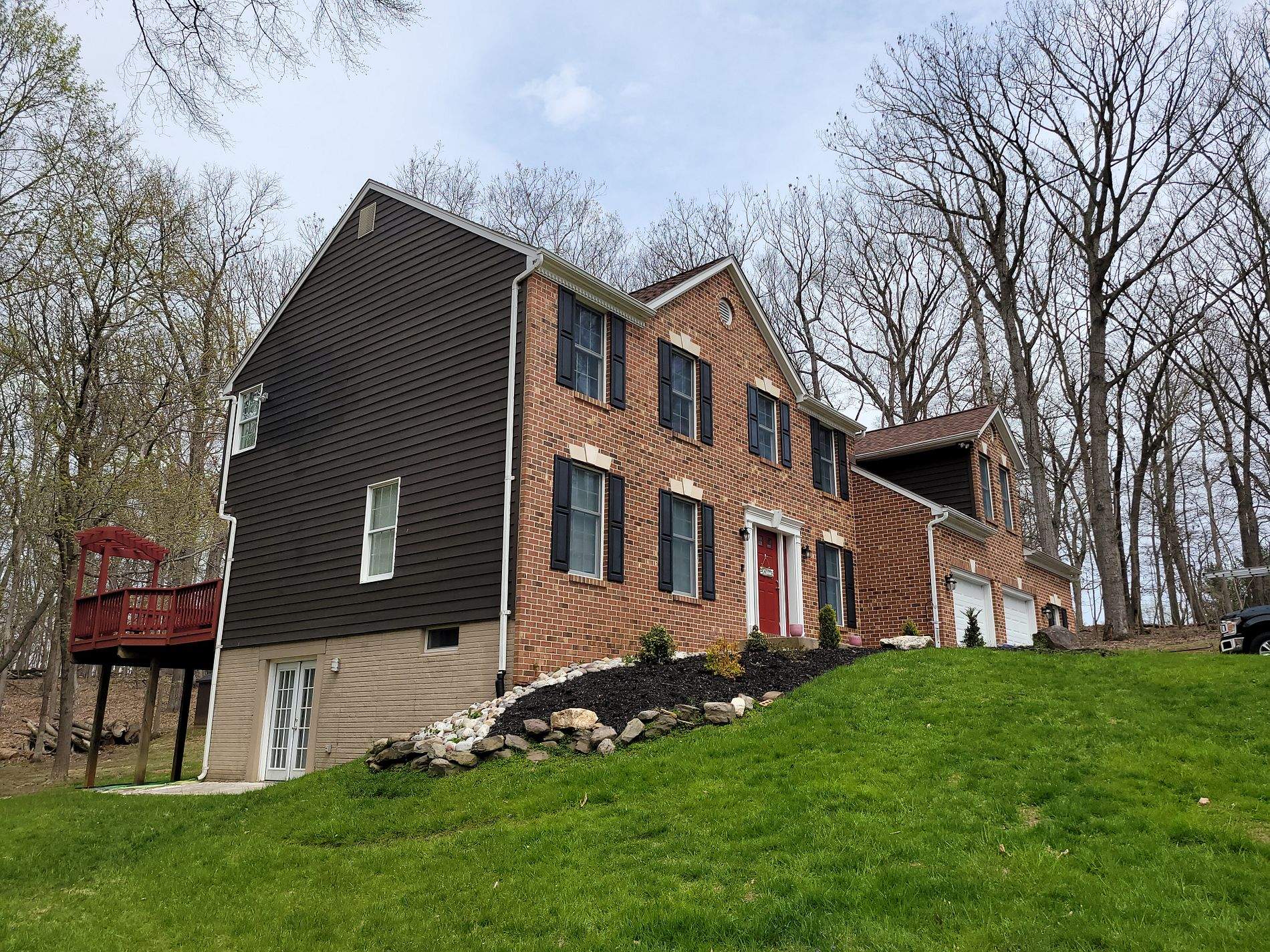 Siding Installation using James Hardie Siding- Cobblestone & Provia Signet Entry Door by Roof Right Inc