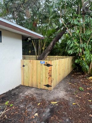 Sarasota, FL 4ft. Tall Treated Board on Board Fence