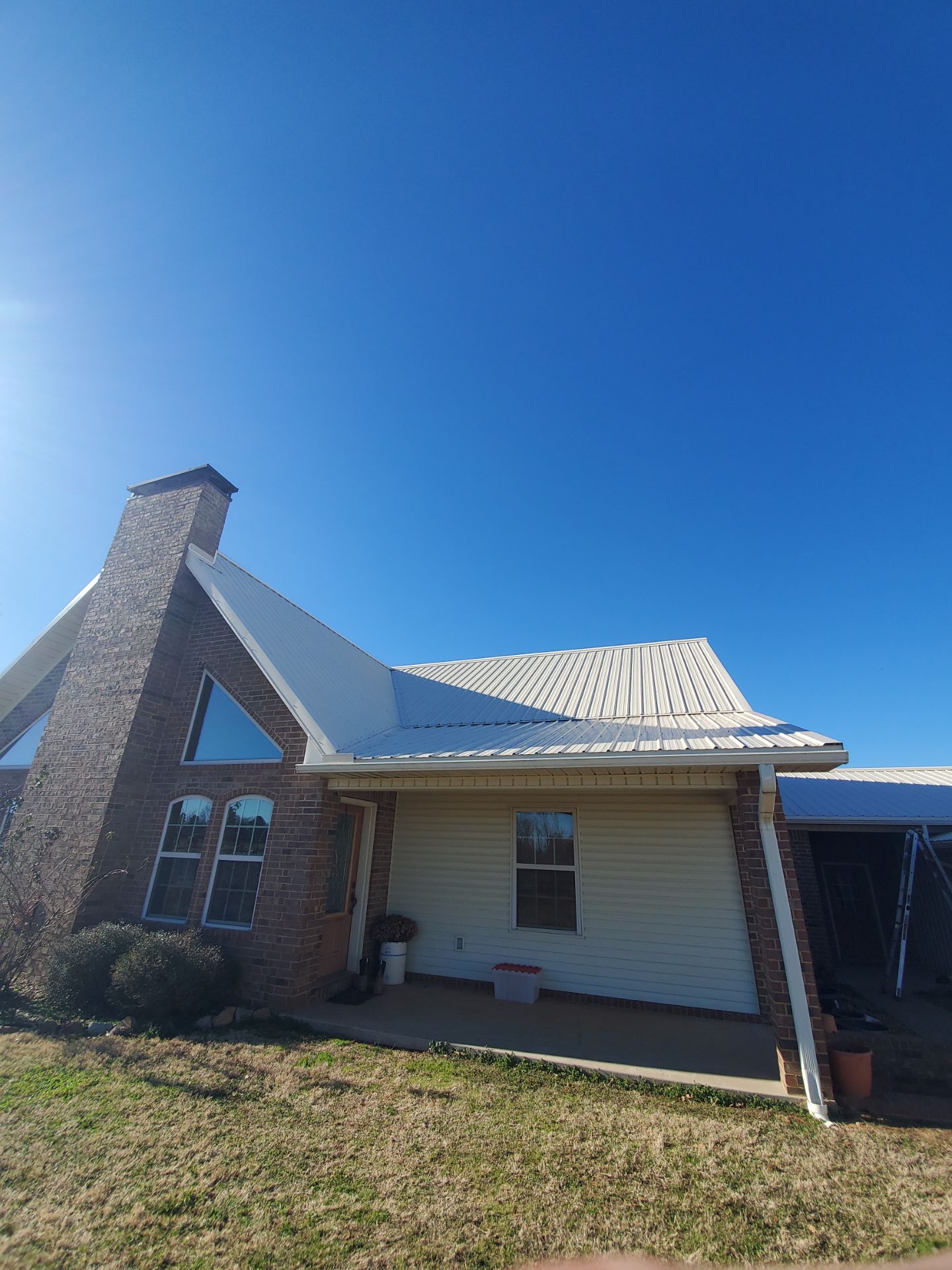 Residential Metal Roof Replacement using Reed's Metals: 26 GA. Colored Residential Metal Panels (Ivory) by Hostetler Roofing