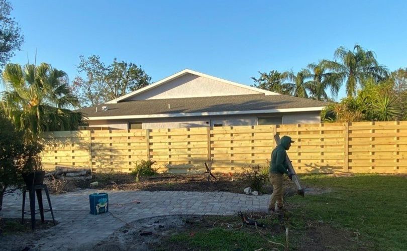 Wood Fence Installation using Shadowbox Wood Fence by Asap fence and gates, LLC