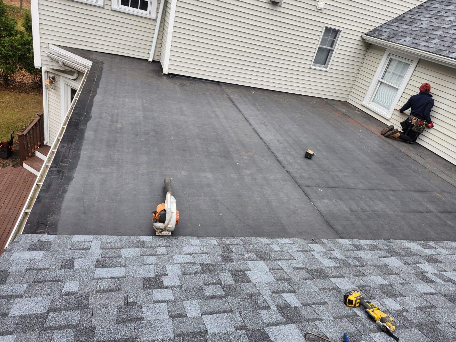 Flat Roof EPDM Replacement by Mighty Dog Roofing of Greater Middlesex County