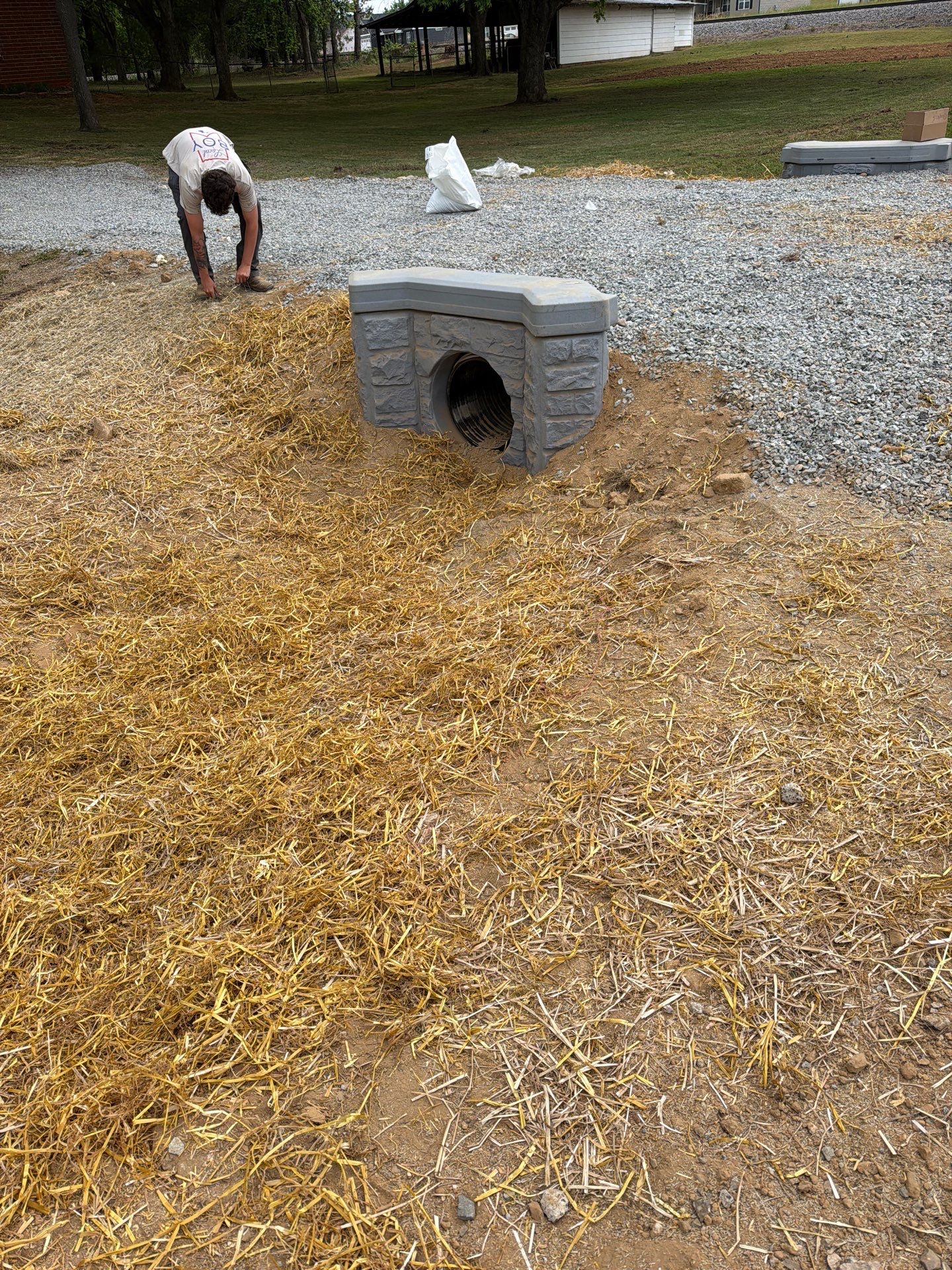 Drainage and Culvert Headwall Installation in Thomasville by Four Oaks Grading and Septic, LLC