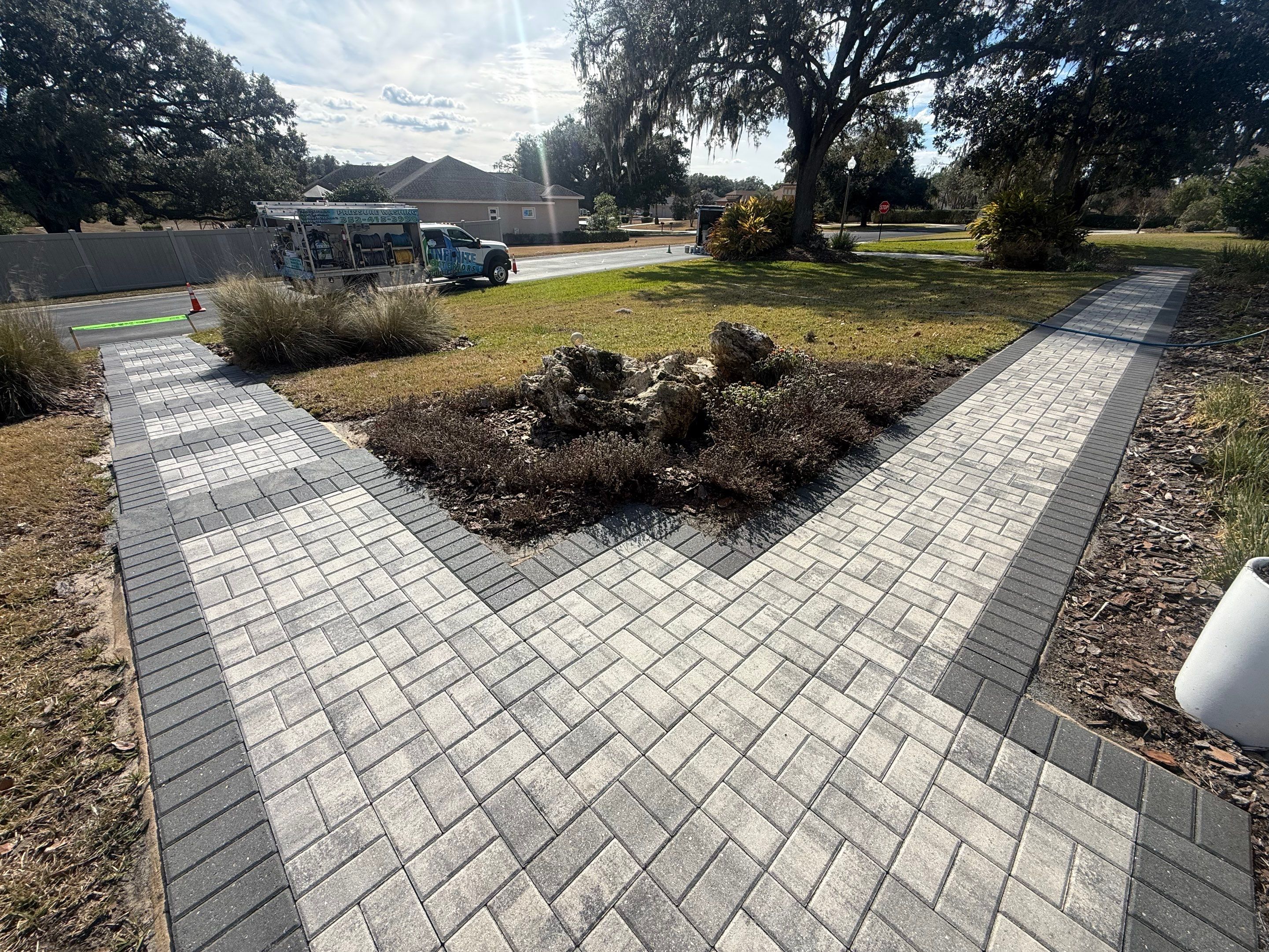 Paver Driveway and Backyard Patio Sealing in Ocala by Infinite Exteriors LLC