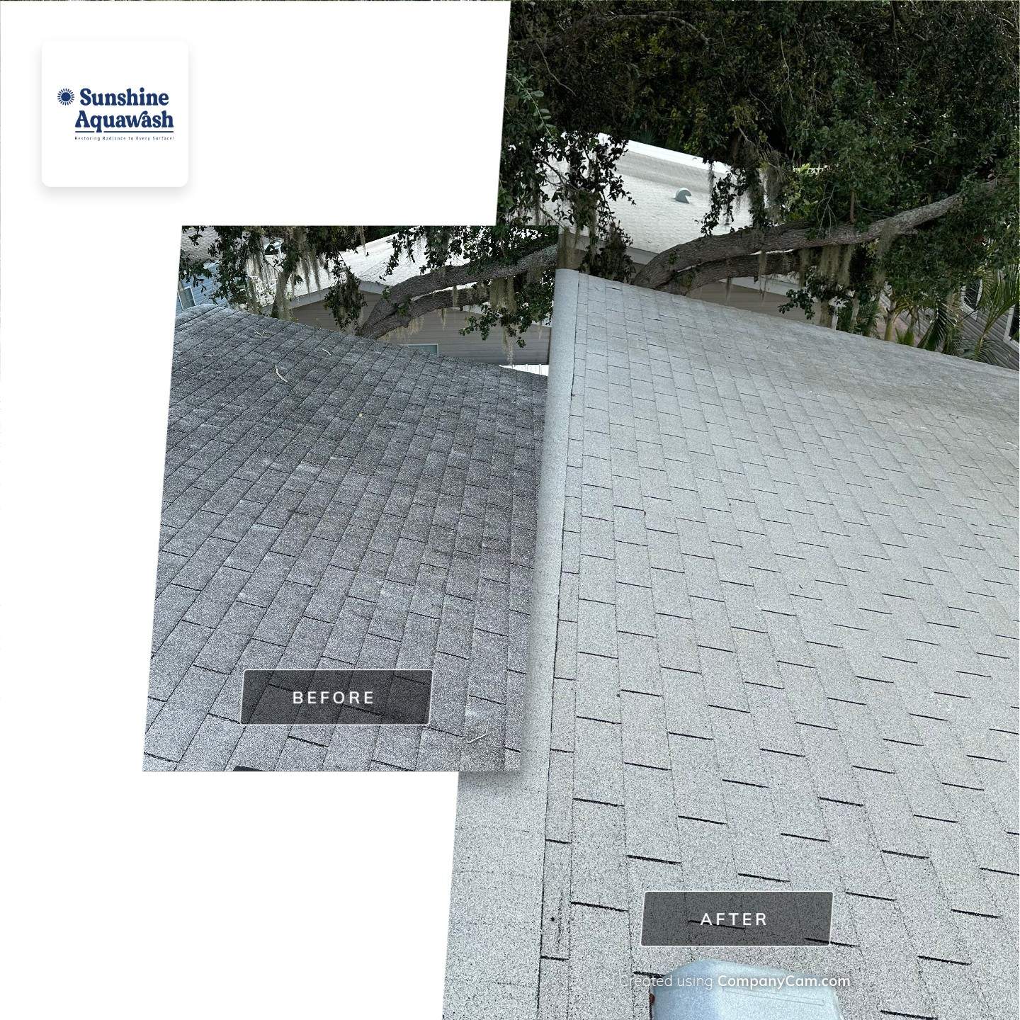 Roof Soft Wash for Double-Wide Manufactured Home in Fisherman’s Cove RV Park, Terra Ceia, FL by Sunshine AquaWash